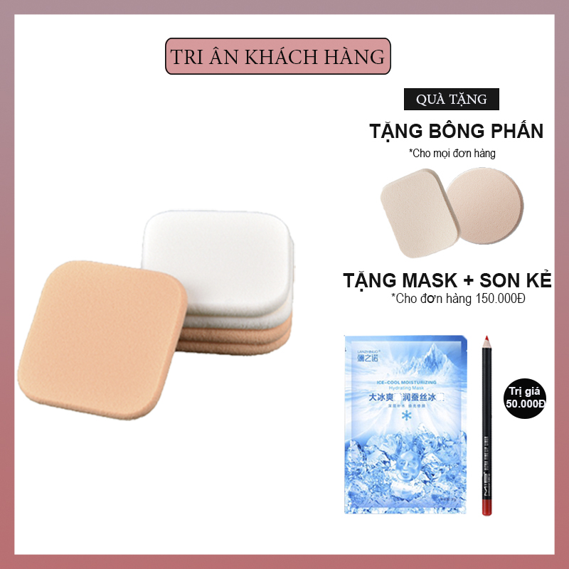 Mút trang điểm, Bông tán kem, Mút tán phấn, Miếng mút trang điểm, siêu Cute đẹp mịn đàn hồi cực tốt (màu ngẫu nhiên)(KHUYẾN MÃI 3 NGÀY)