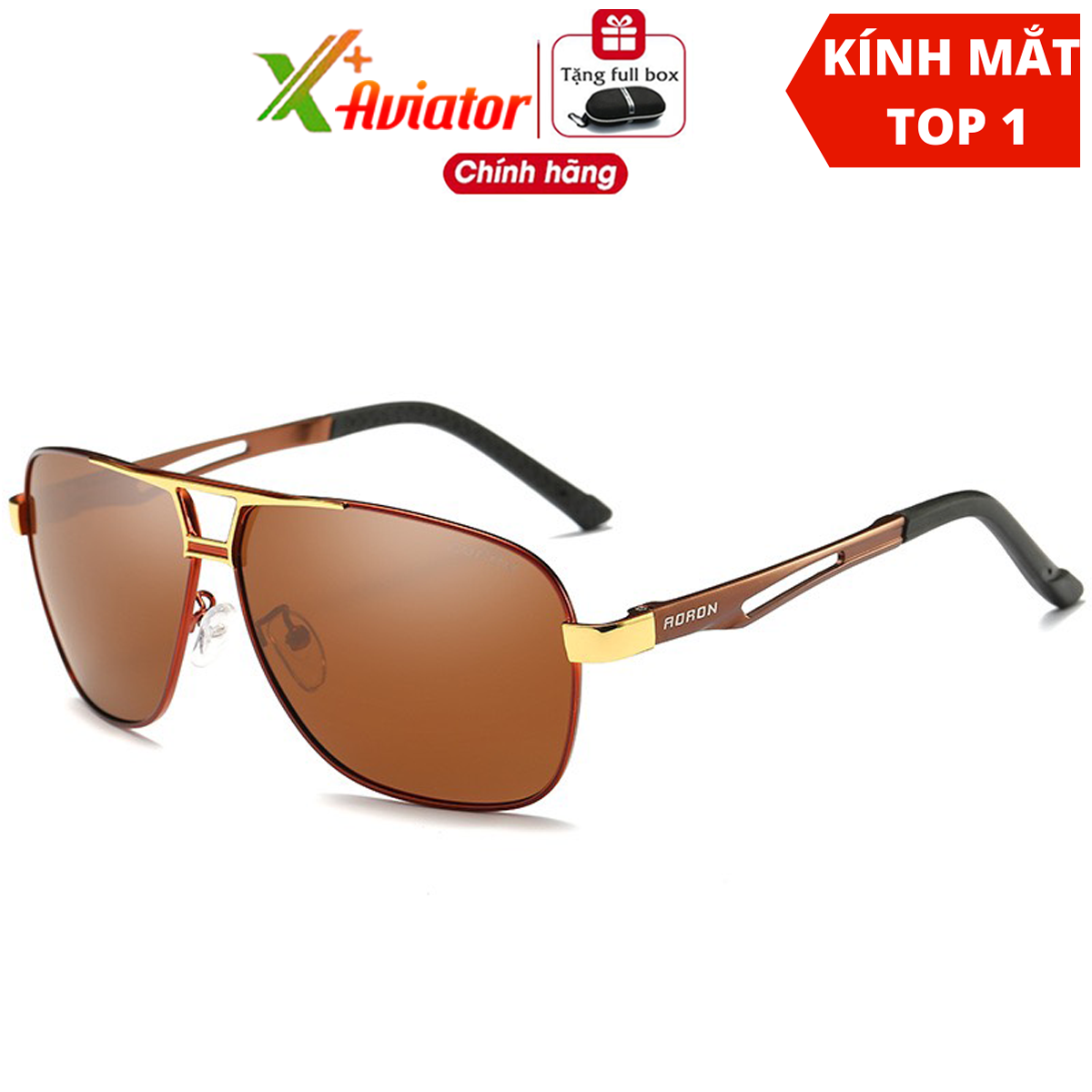 KÍNH NAM MẮT KÍNH PHÂN CỰC NAM CAO CẤP  AVIATOR AORON8521, MẮT KÍNH polarized phân cực CHỐNG TIA UV CHUẨN 400- THIENNAMSHOP