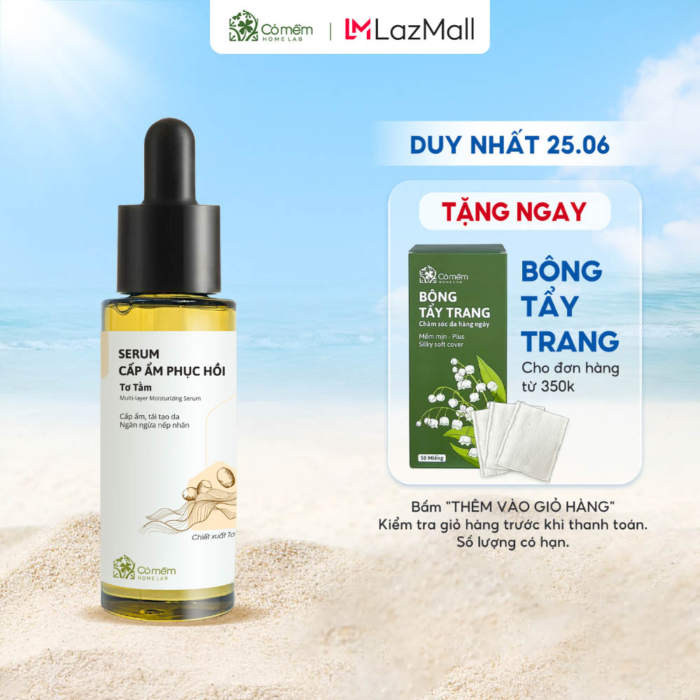 [TRỢ GIÁ 22K] Serum Cấp Ẩm Phục Hồi Da Thu Nhỏ Lỗ Chân Lông Ngăn Ngừa Lão Hoá Dưỡng Da Tơ Tằm Cỏ Mềm 30ml