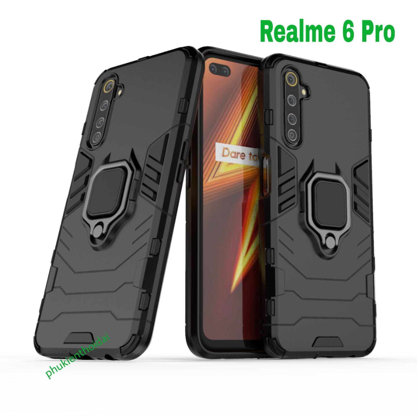 Ốp lưng Oppo Realme 6 Pro chống sốc iron man iring siêu bền chống va đập mạnh trên 2 mét