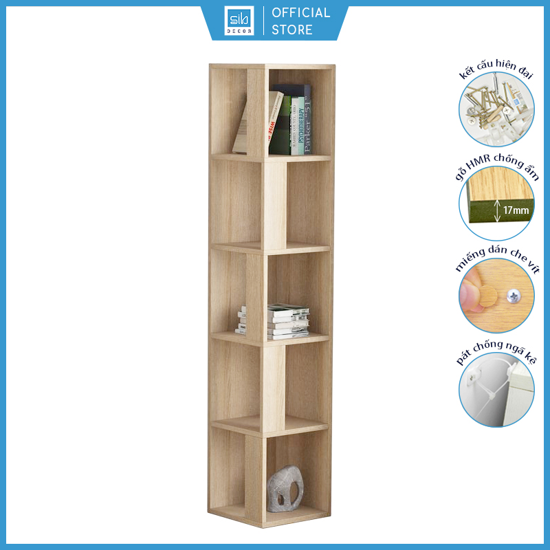 Kệ Gỗ Góc Tường 5 Tầng SIB DECOR (Nhiều Màu)