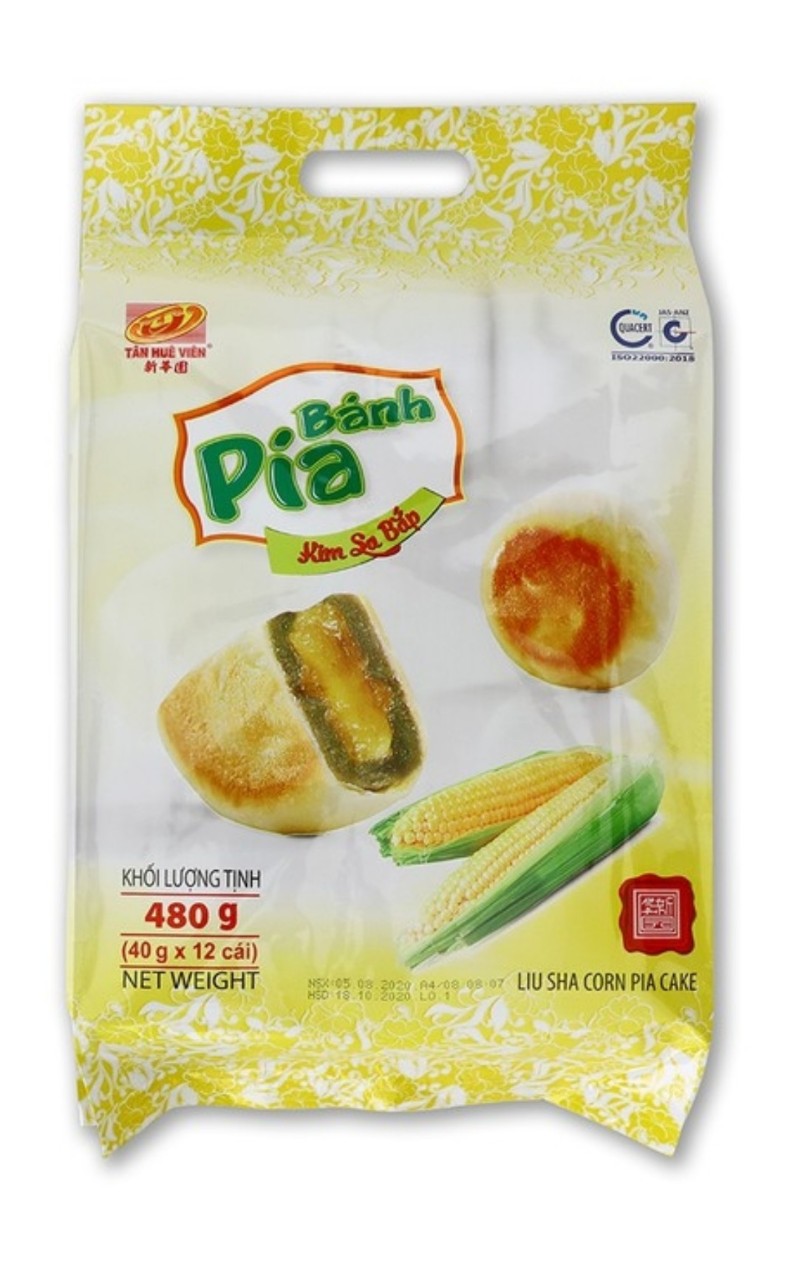 [ ĐỪNG BỎ QUA CƠ HỘI DÙNG THỬ] 01 Hộp 12 cái (480gr) Bánh pía trứng muối kim sa bắp tan chảy Tân Huê Viên (Date: 75 ngày) - Bách hoá Online Đồ ăn vặt uy tín