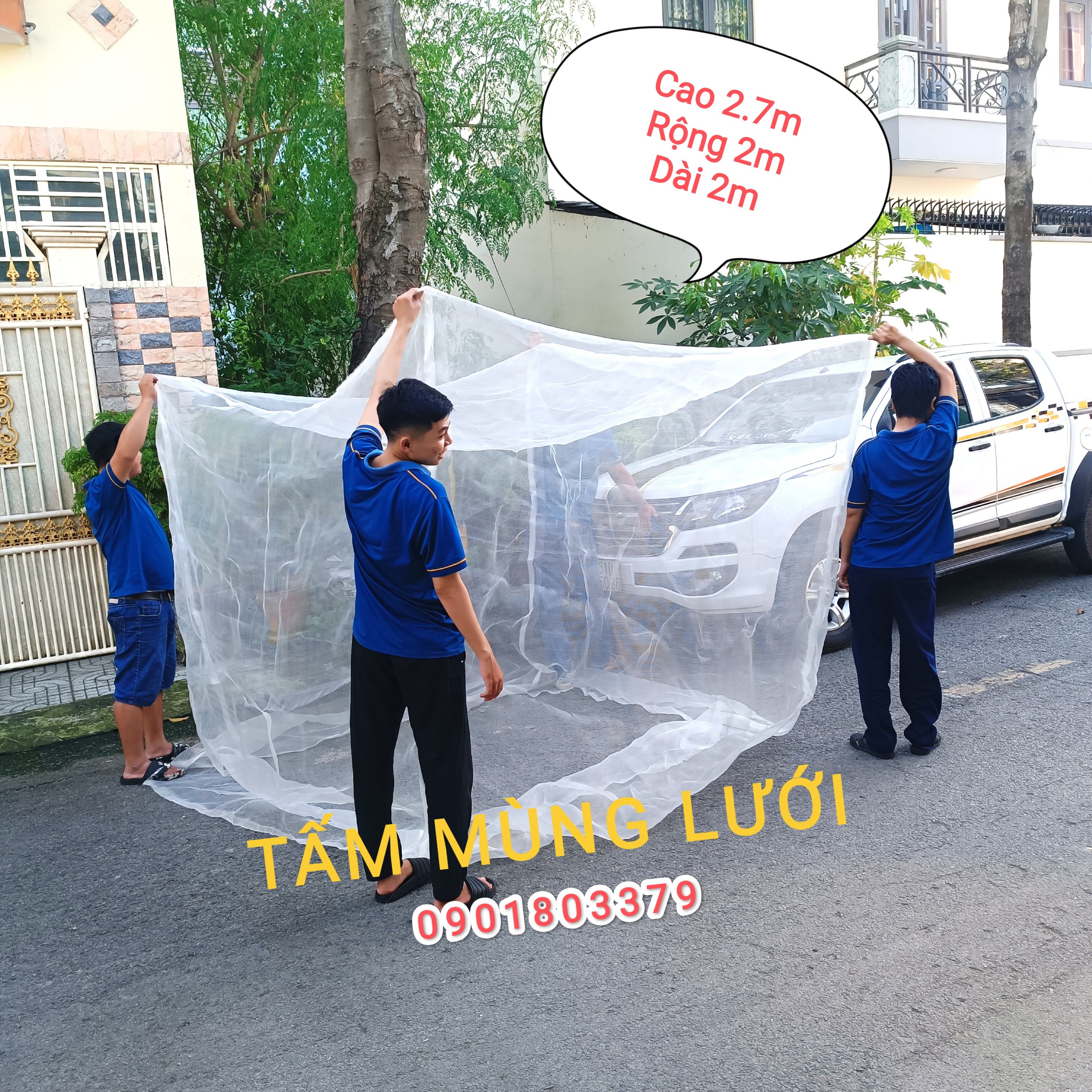 Mùng lưới may sẵn trùm cây mận, trùm cây ổi, ngăn ruồi vàng và côn trùng chích
