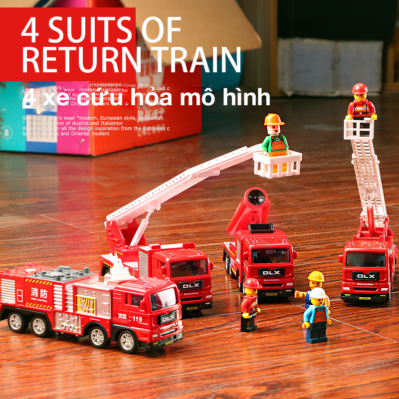 Xe mô hình đồ chơi xe cứu hỏa đồ chơi tư duy cho bé, chất liệu nhựa an toàn, đẹp, sắc sảo chi tiết dễ nhớ, giúp bé nhận biết, phân biệt và nhớ được cái loại xe khi chơi, phát triển trí não của trẻ.