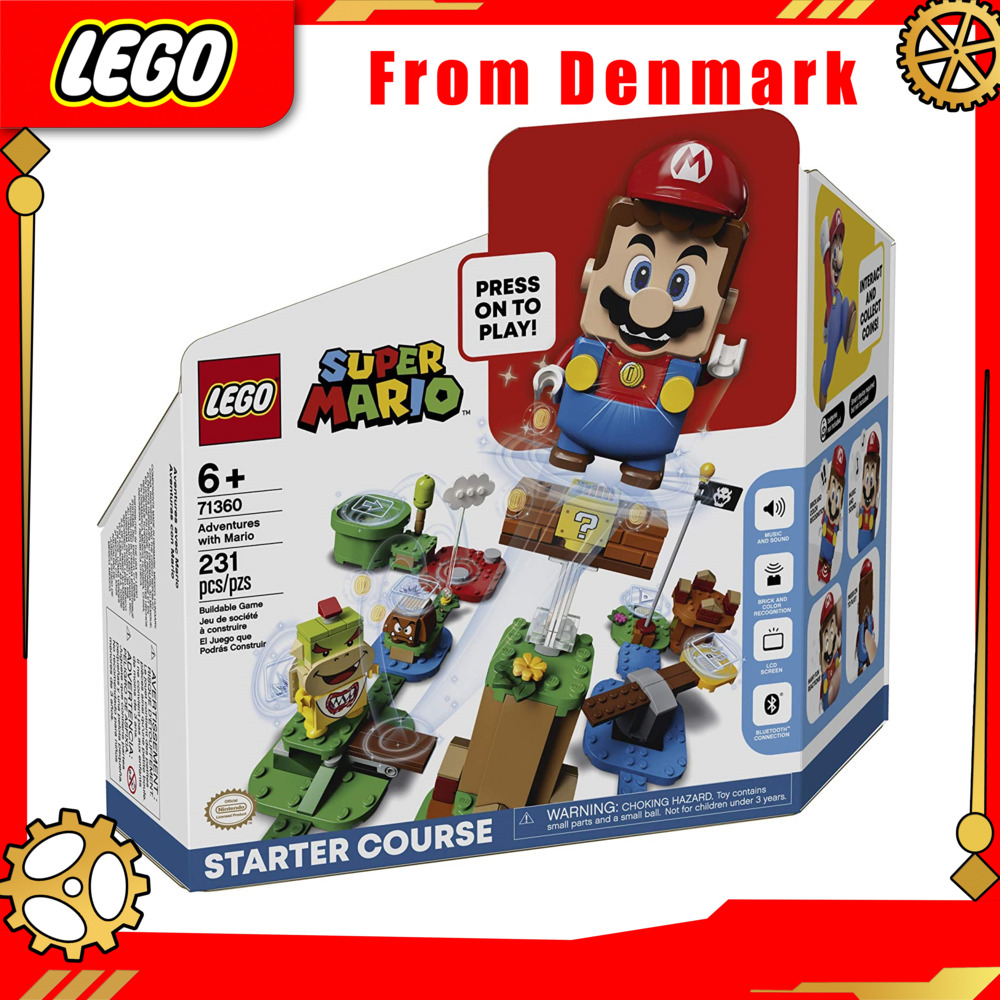 【From Denmark】LEGO Super Mario Adventure and Mario Startup Course 71360 Building Kit, Interactive Kit, includes Mario, Bowser Jr. characters. and Goomba (231 pieces) guaranteed genuine