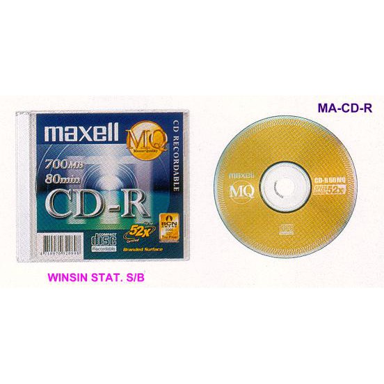 Đĩa trắng Cd-R 700mb 80min 52x Maxell hộp nhựa 140*120*5.2mm (1 chiếc), chính hãng Maxell Japan, sản xuất tại Đài Loan
