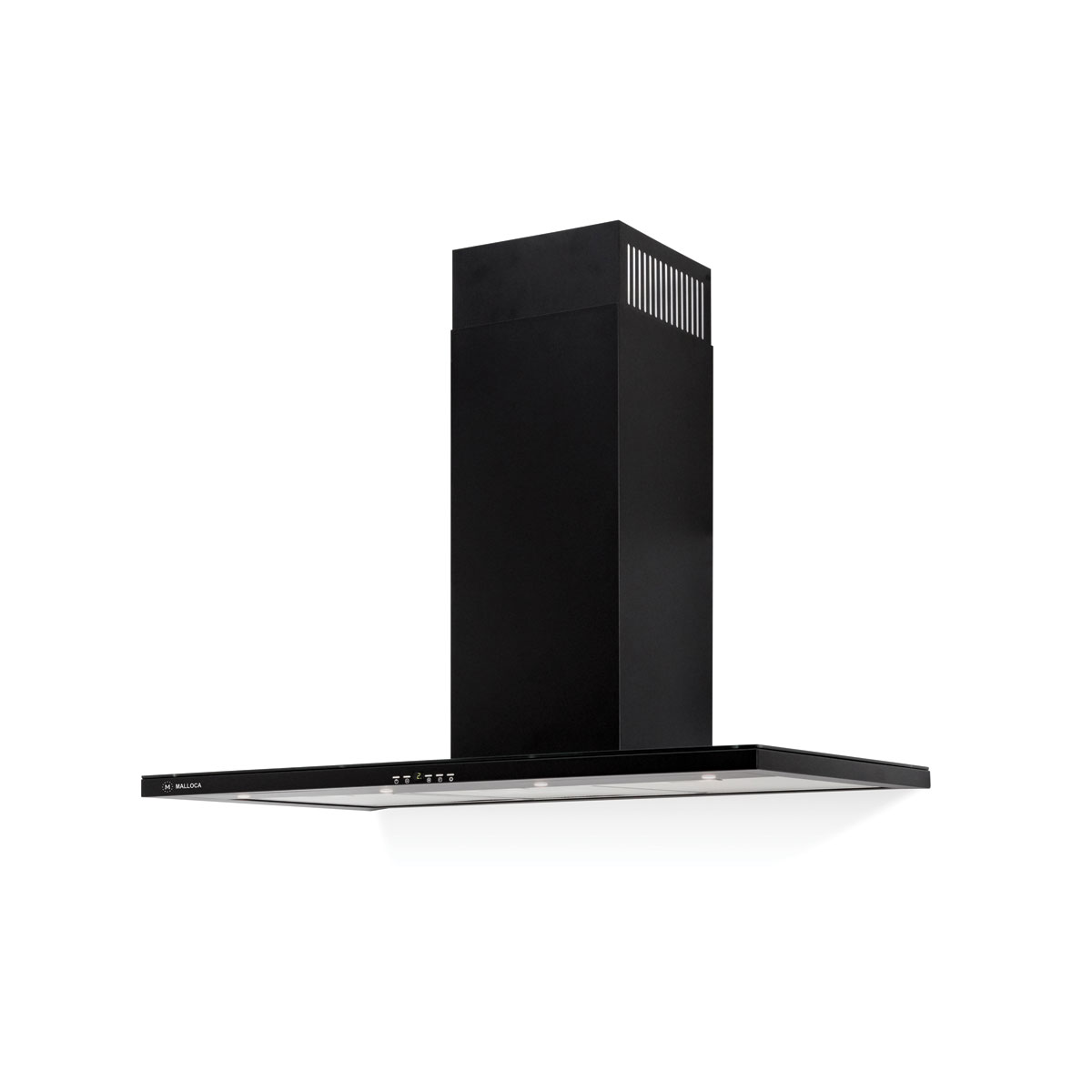 Máy hút mùi Malloca SLIM K1522 - Áp tường, màu đen, 900mm x 500mm x 730-1010mm