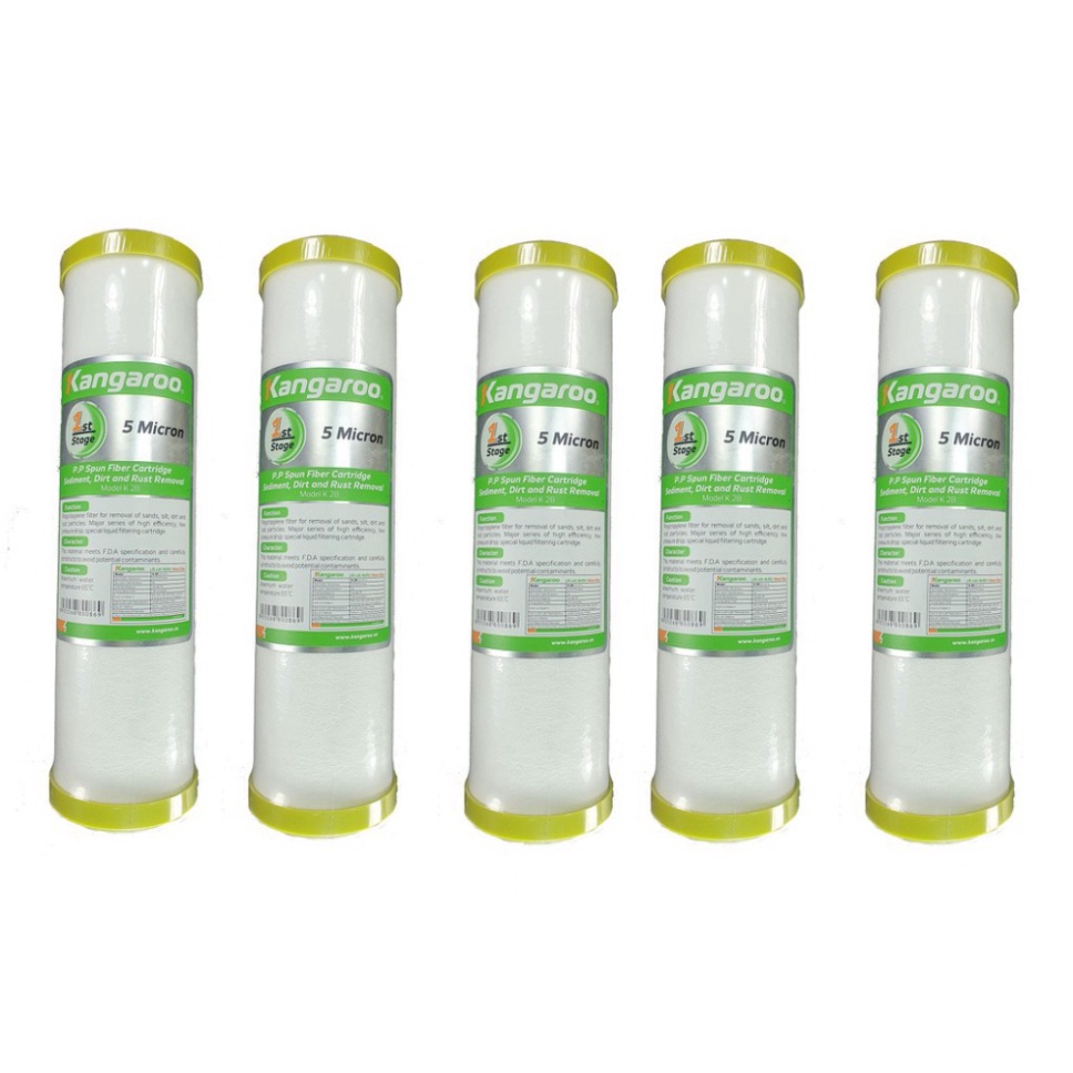Bộ 5 chiếc - Lõi lọc nước Kangaroo số 1 - Chính hãng phân phối ,cam kết chính hãng kangaroo.