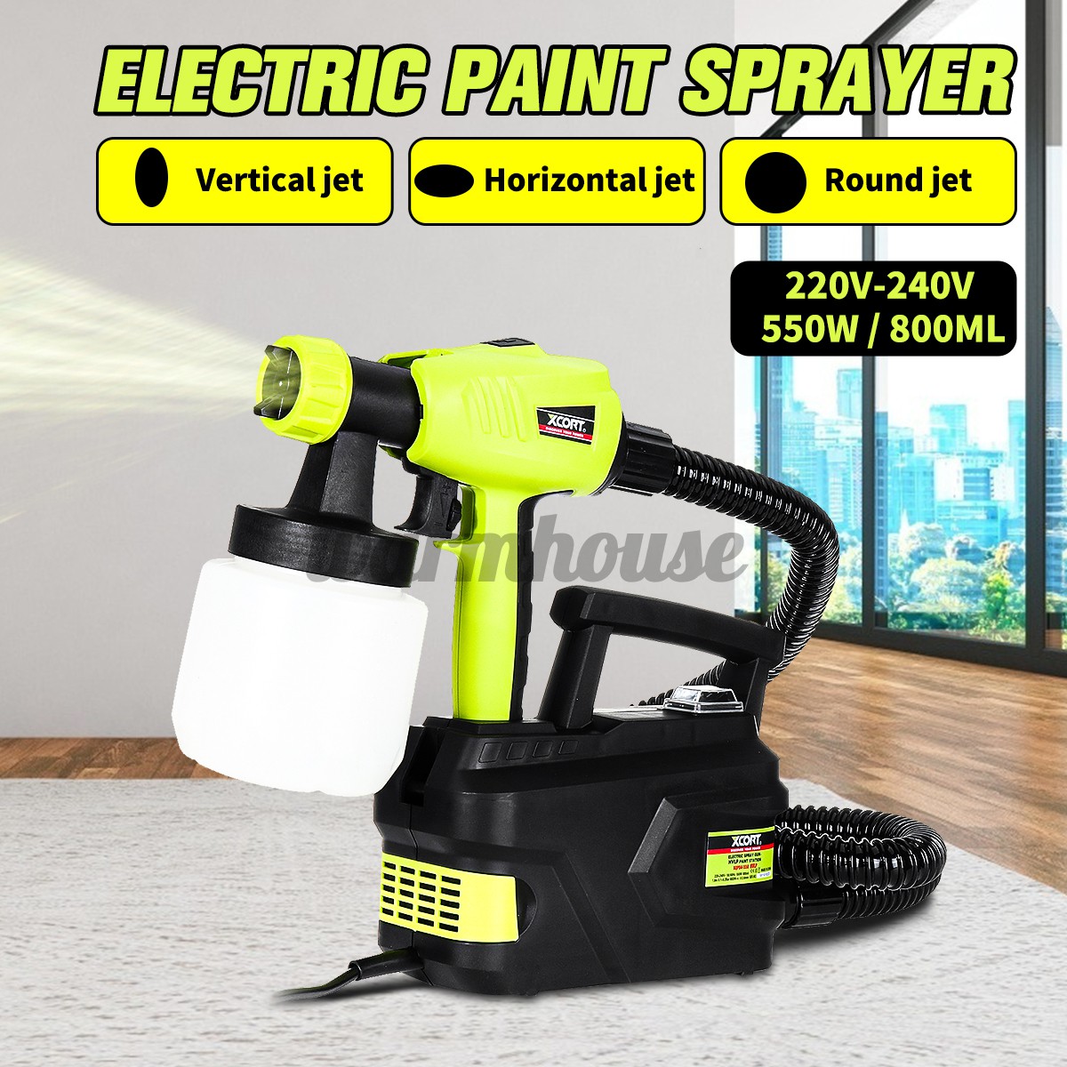 Máy phun sơn Máy phun sơn dầu Máy phun sơn nước 550W Chính Hãng