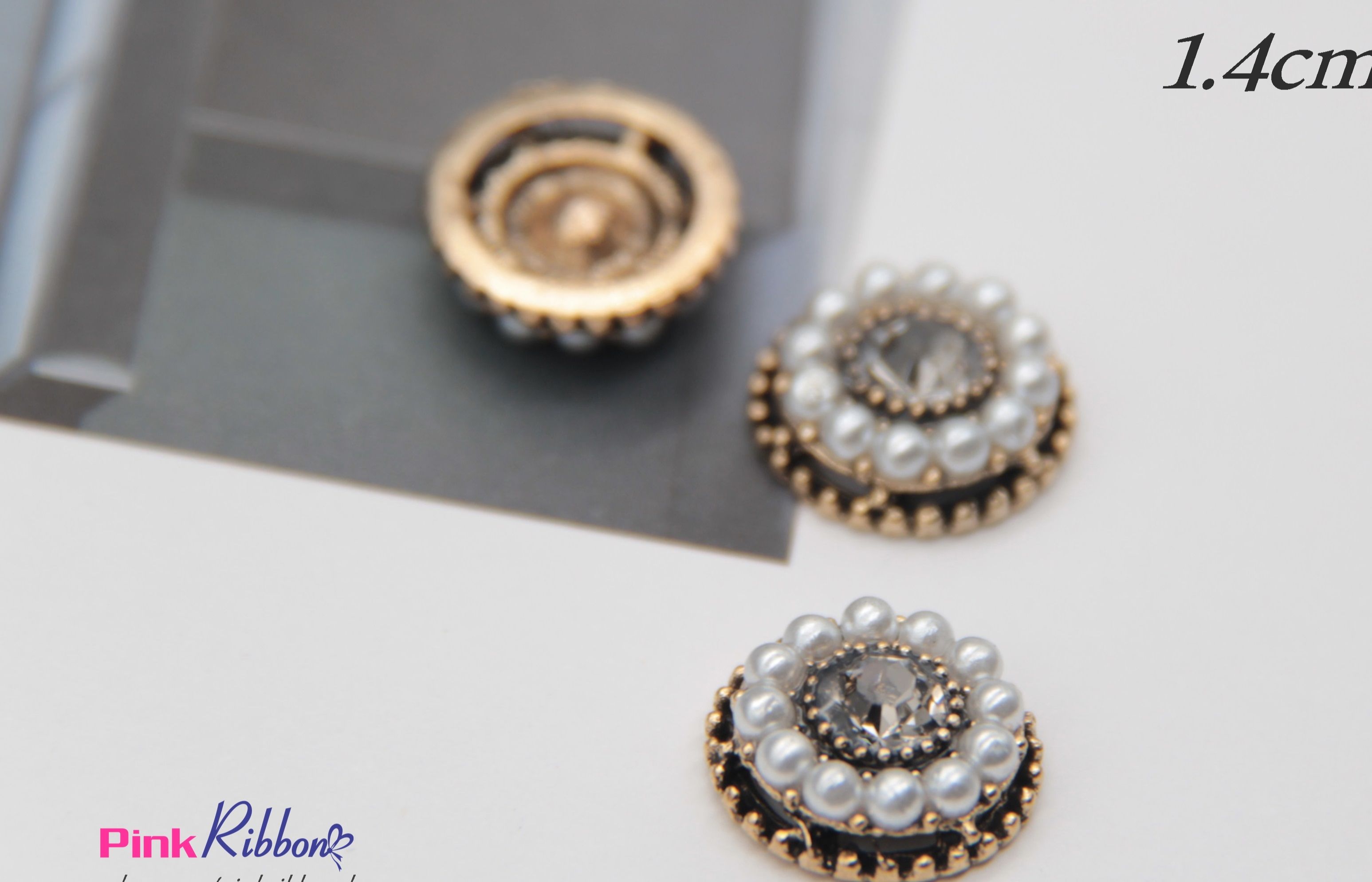Charm đá ghi viền trai nhí 1.4cm