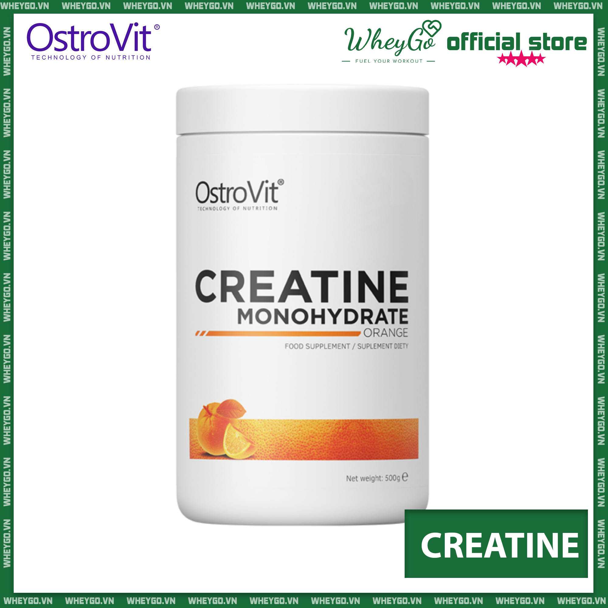 Tăng cơ OstroVit Creatine Monohydrate, 500g
