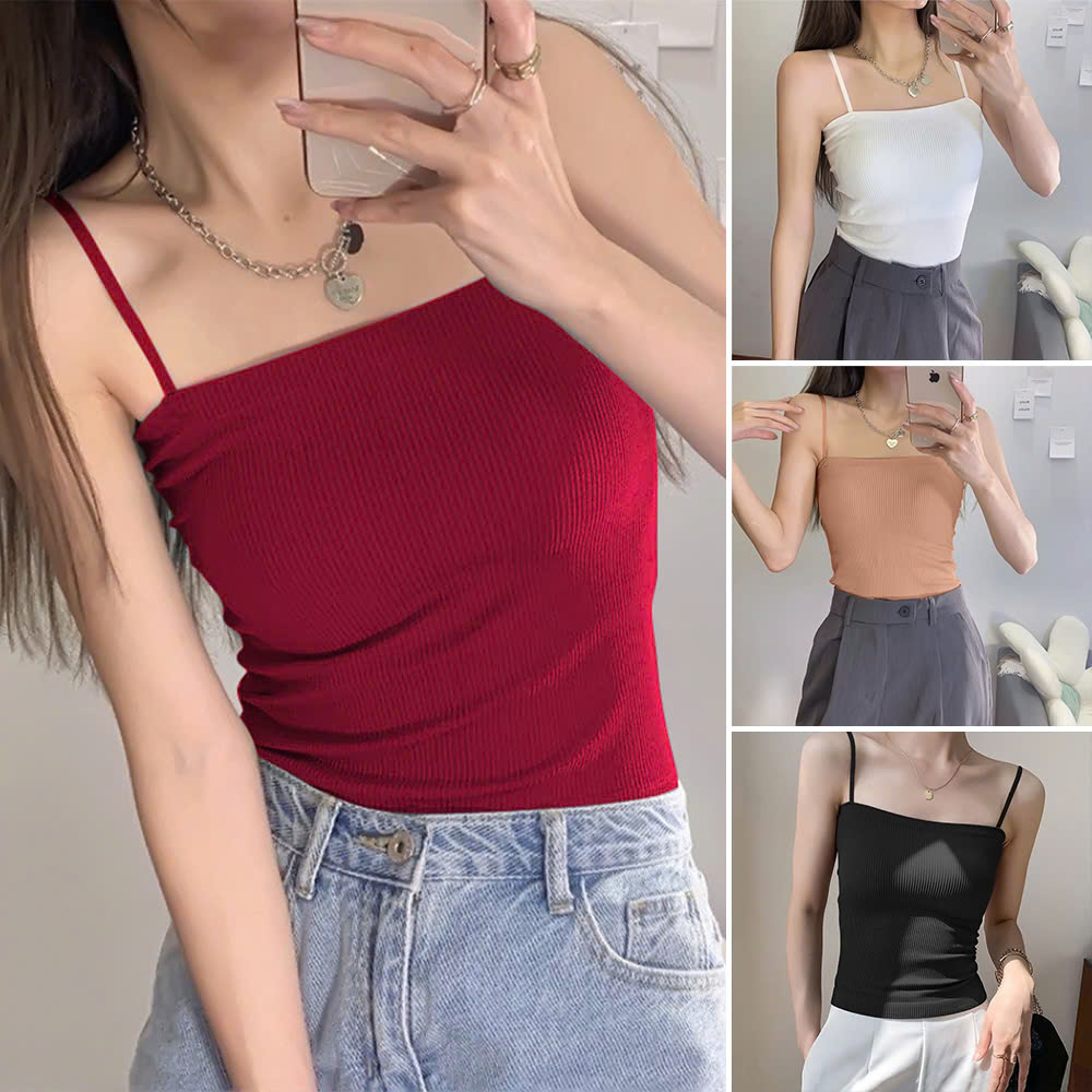 (Wholesale 5 shirts for 25k) Women's Long Borip Ribbed Tank Top, Bigsize 45-85kg, for Beautiful Plus-Size Women