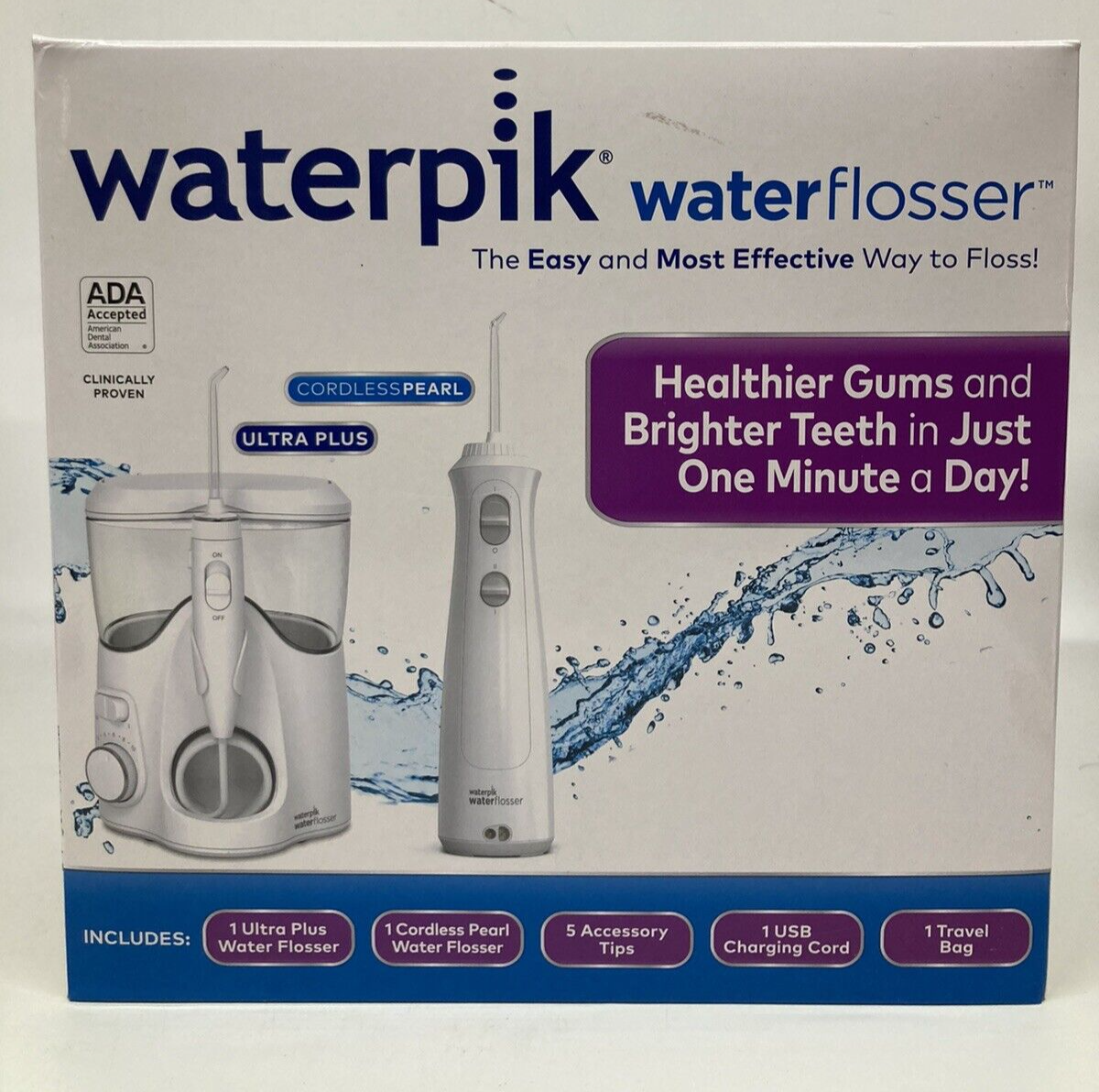 Bộ combo 2 máy tăm nước Waterpik Ultra Plus và Cordless Pearl / Cordless Plus