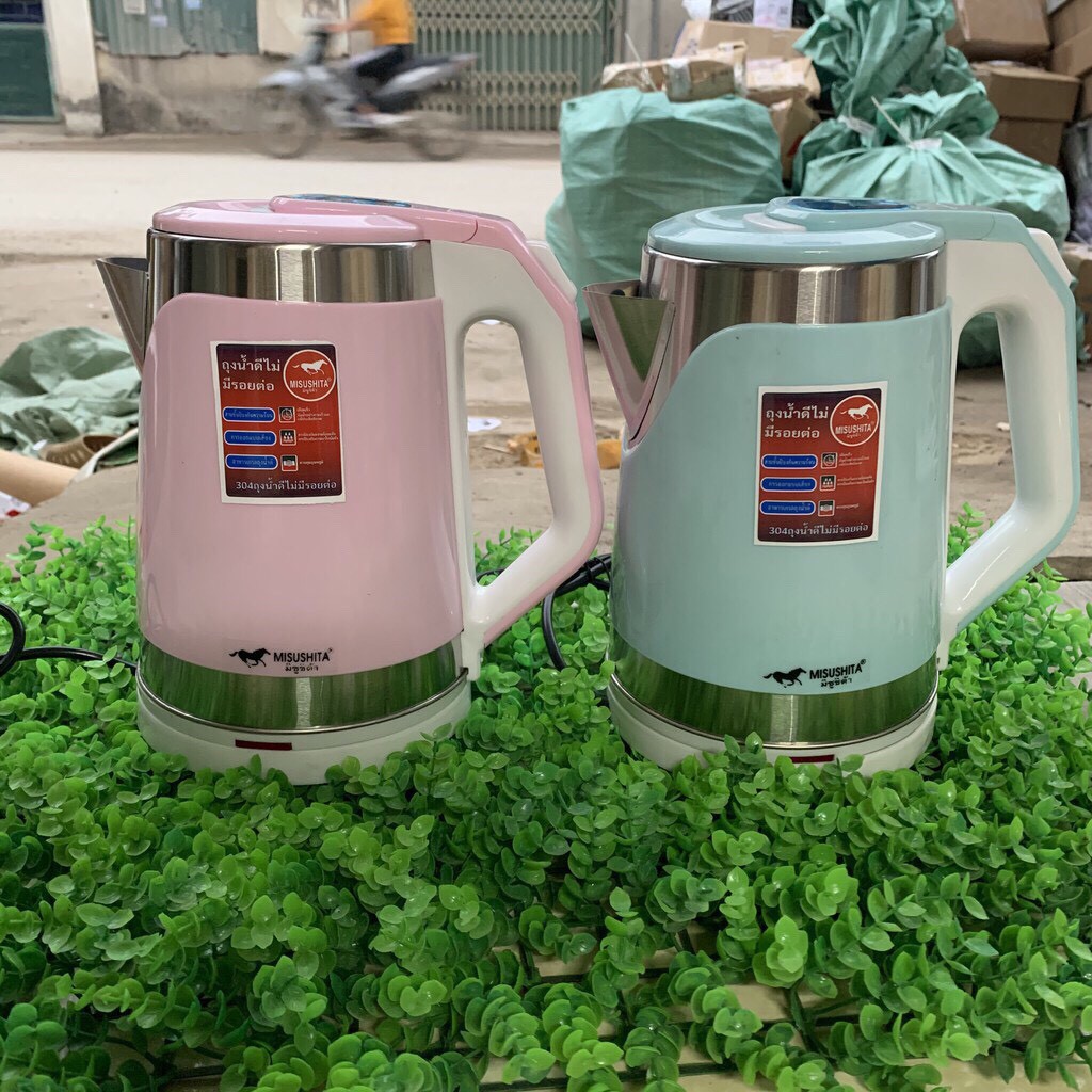 ( MẪU HÓT ) - Ấm siêu tốc INOX LÍT MS-1020 THAILAND 2.5L cách nhiệt, ấm đun nước siêu tốc thái lan.uy tín chất lượng bảo hành 6 tháng