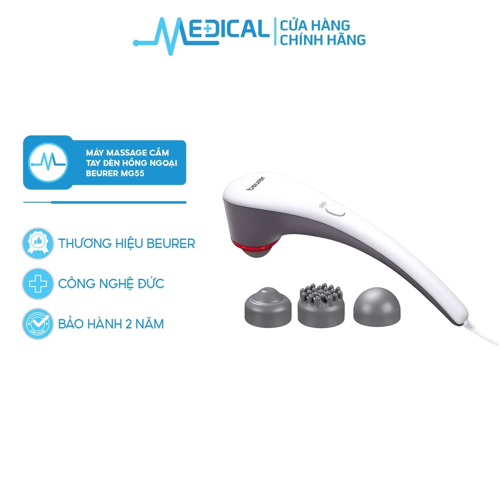 ◐▬™ Máy massage cầm tay BEURER MG55 sử dụng đèn hồng ngoại MEDICAL