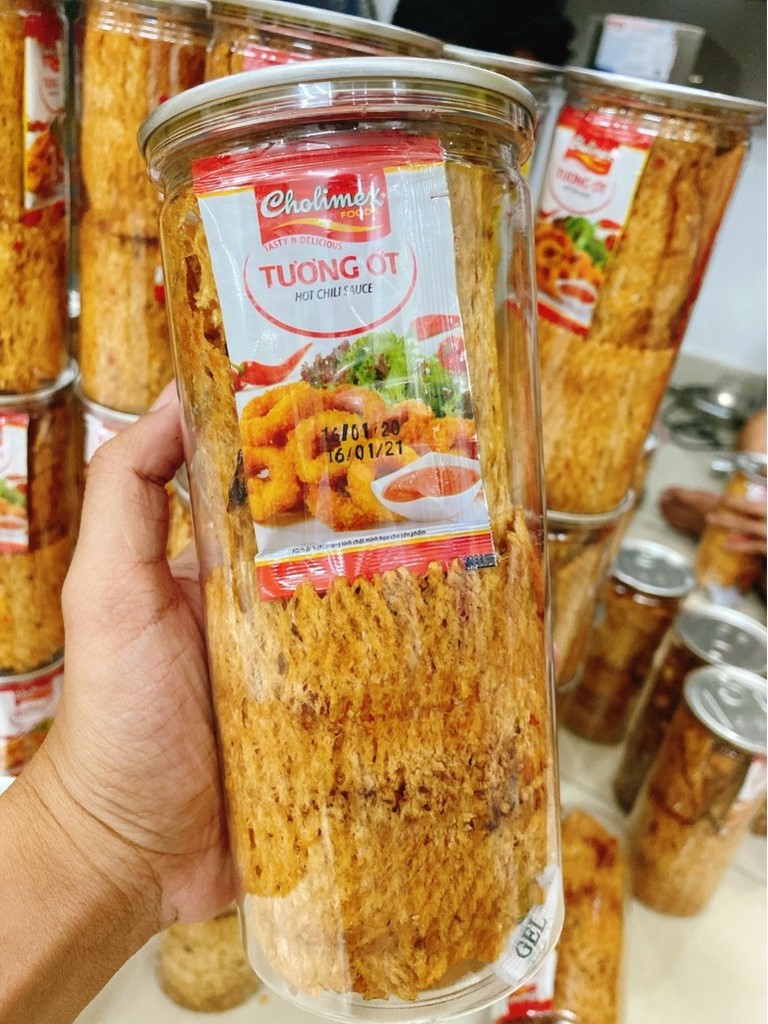 Mực cán tẩm gia vị - thơm dai loại đặt biệt - hủ 250g