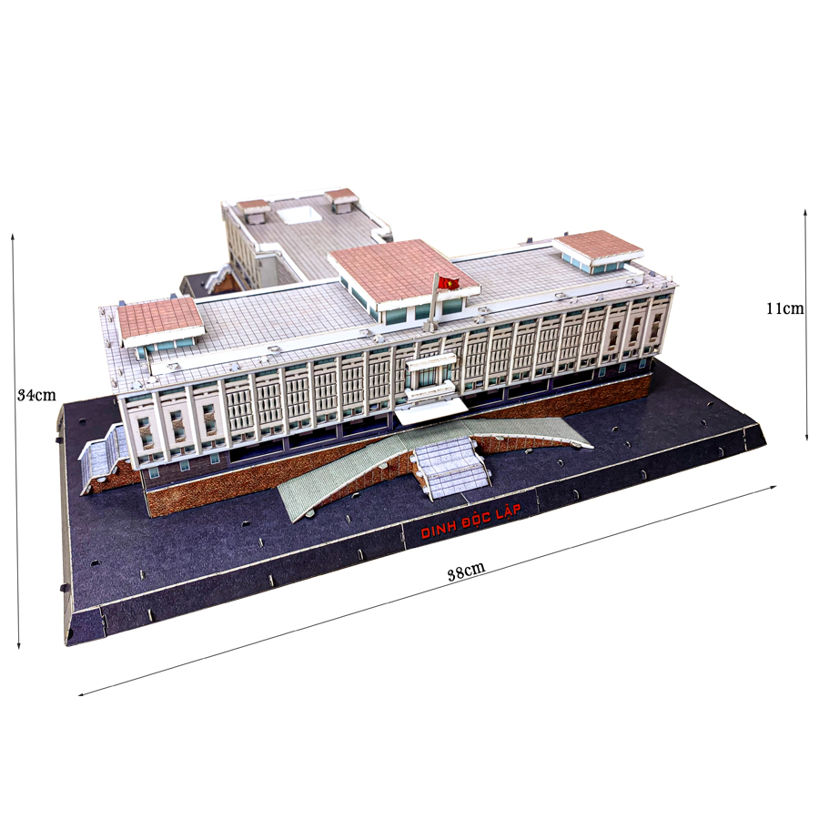 Mô hình giấy 3D Xe Tăng 390 húc cổng Dinh Độc Lập cực chất - TAYTA