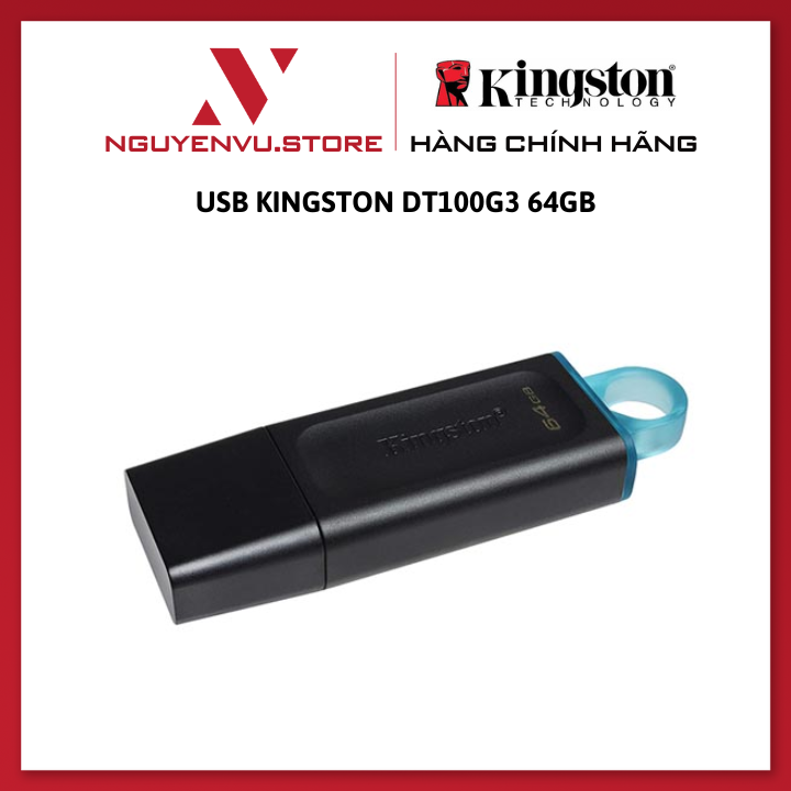 Usb kingston dt100g3 64gb usb 3.2 - hàng chính hãng