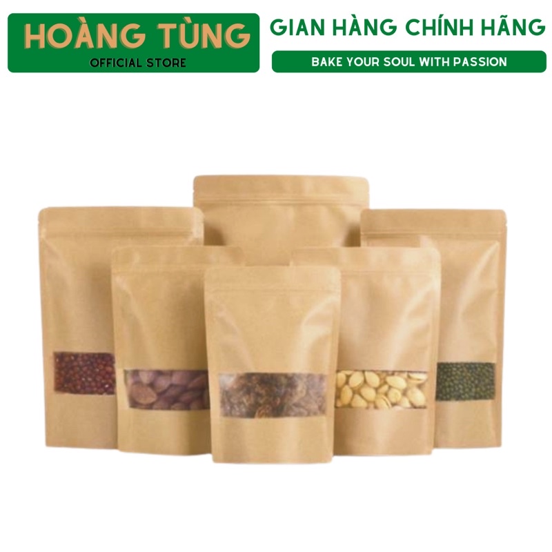 Túi zip giấy kraft nâu đựng thực phẩm