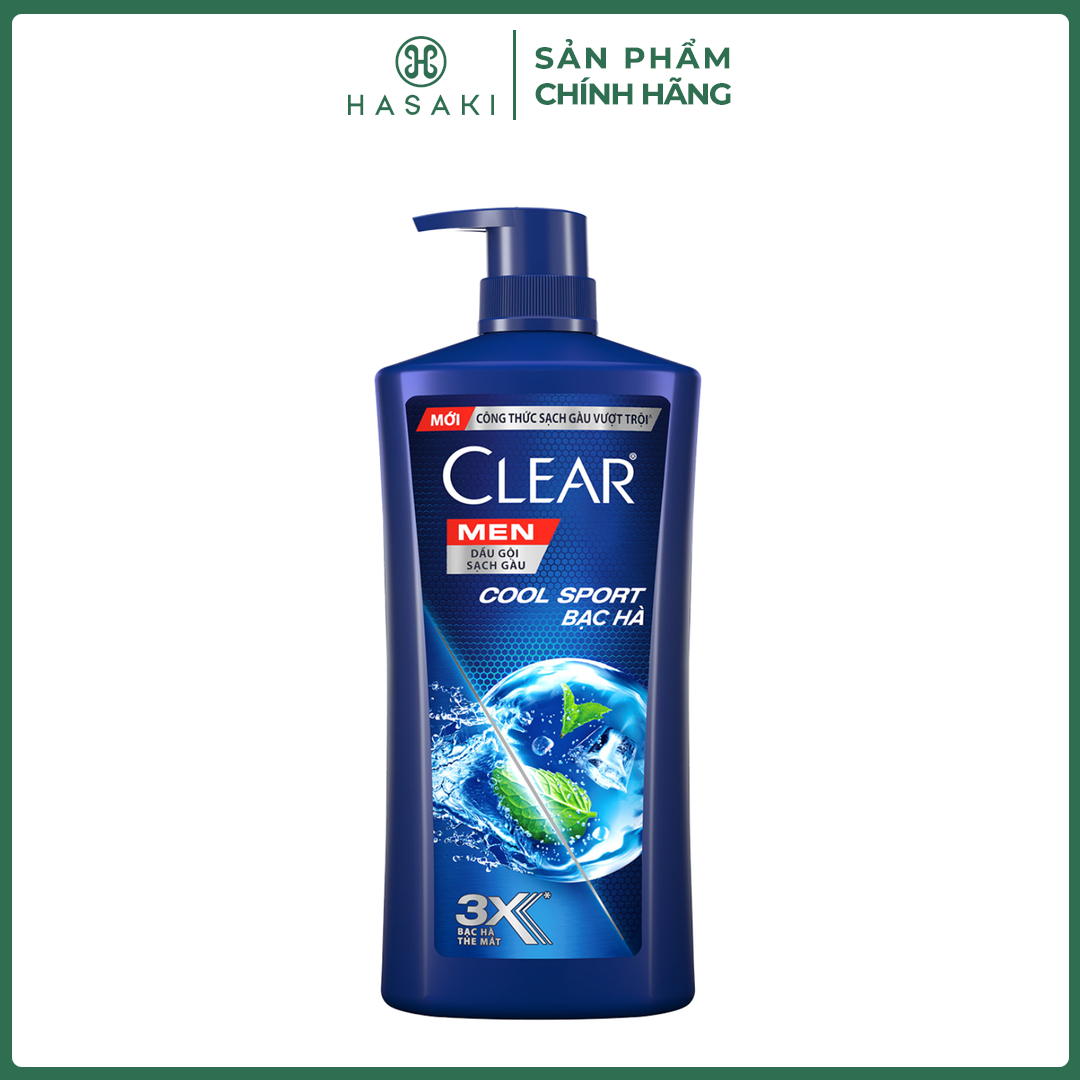  Dầu Gội Clear Men Cool Sport Bạc Hà 900g Hasaki Sản Phẩm Chính Hãng 