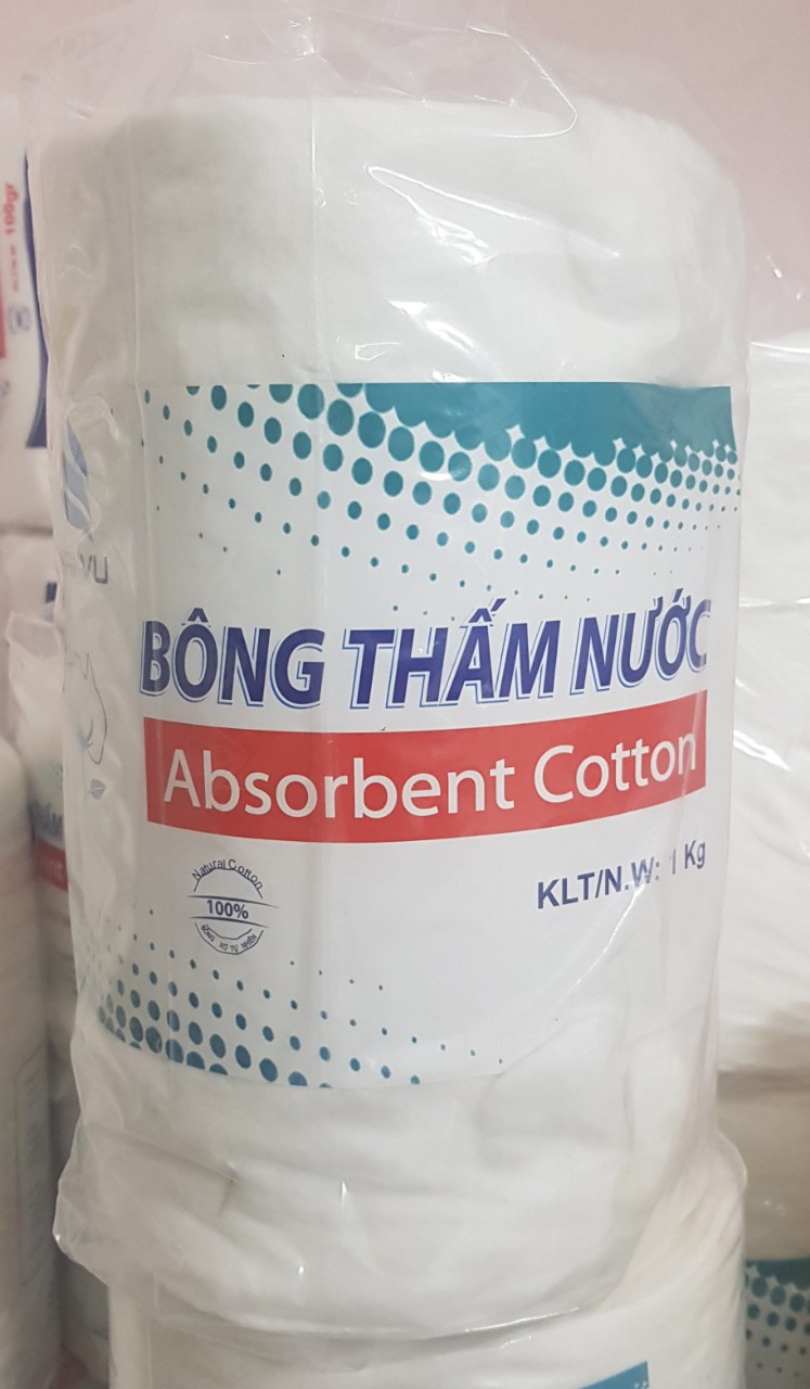[HCM]Bông gòn cuộn y tế thấm hút nước Trí Vũ 1kg