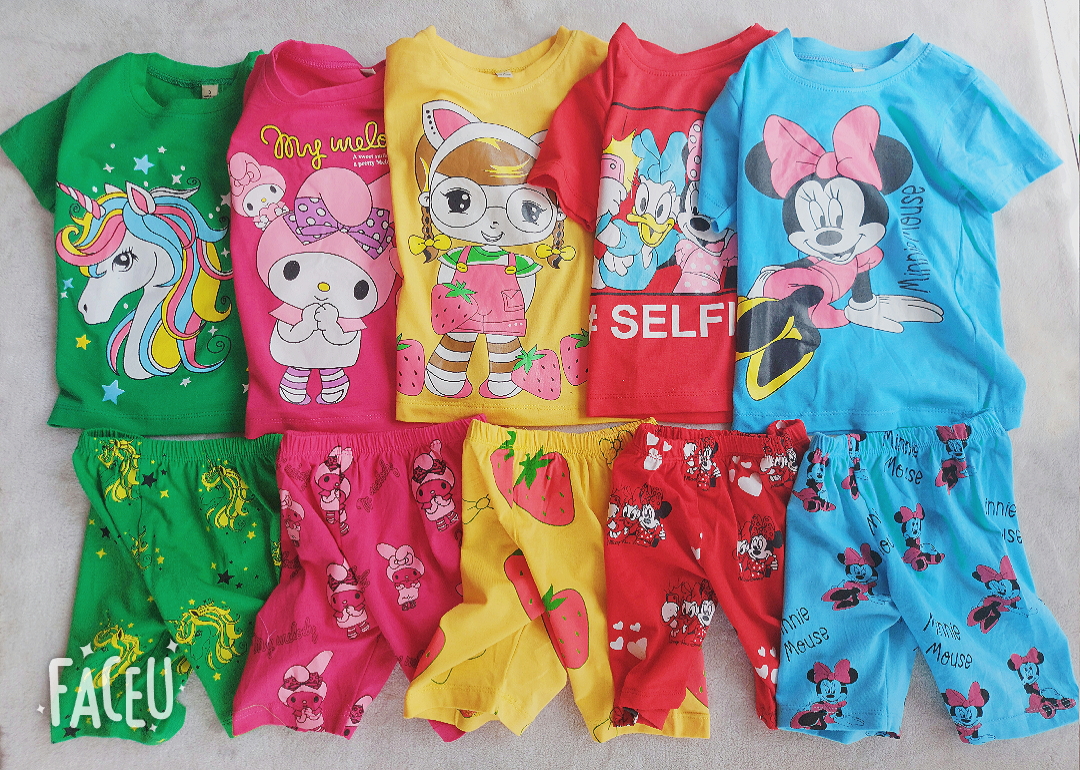Bộ lửng hình thú dành cho bé gái chất cotton mềm mịn dễ thương