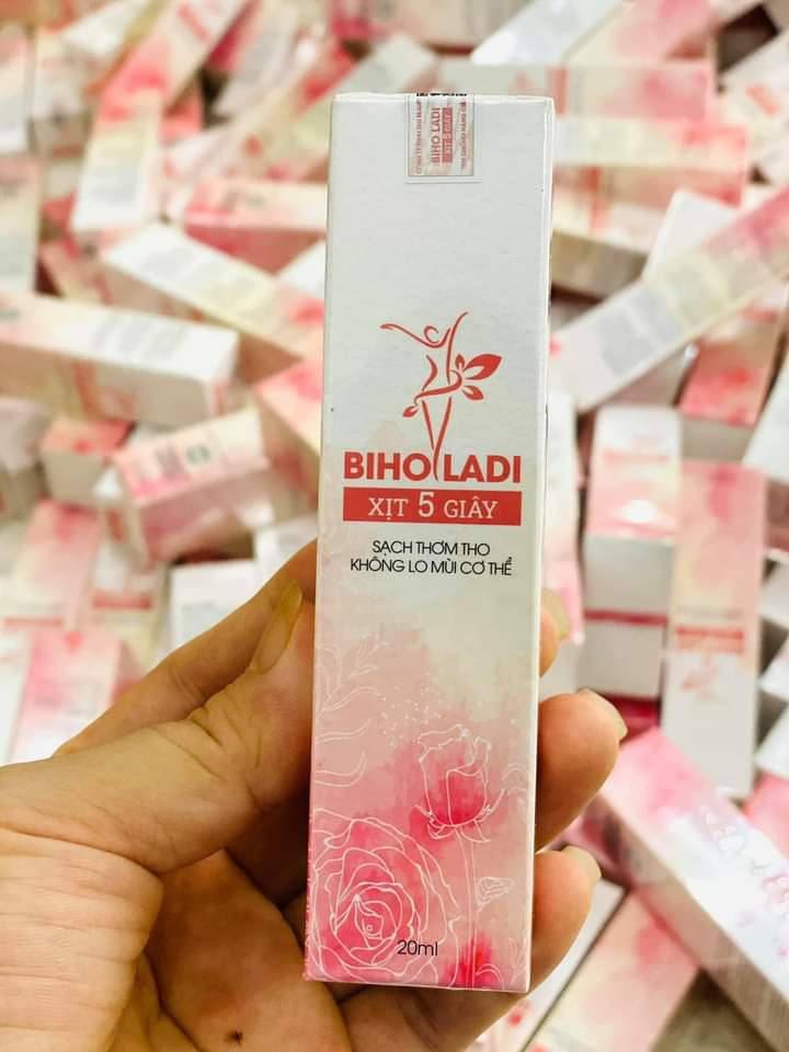 Xịt 5 Giây Biho Ladi khử mùi hôi nách hôi chân hôi vùng kín
