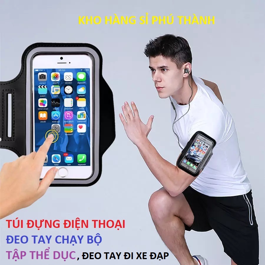 Túi đựng điện thoại đeo tay chạy bộ tập thể dục, đi xe đạp, tập gym