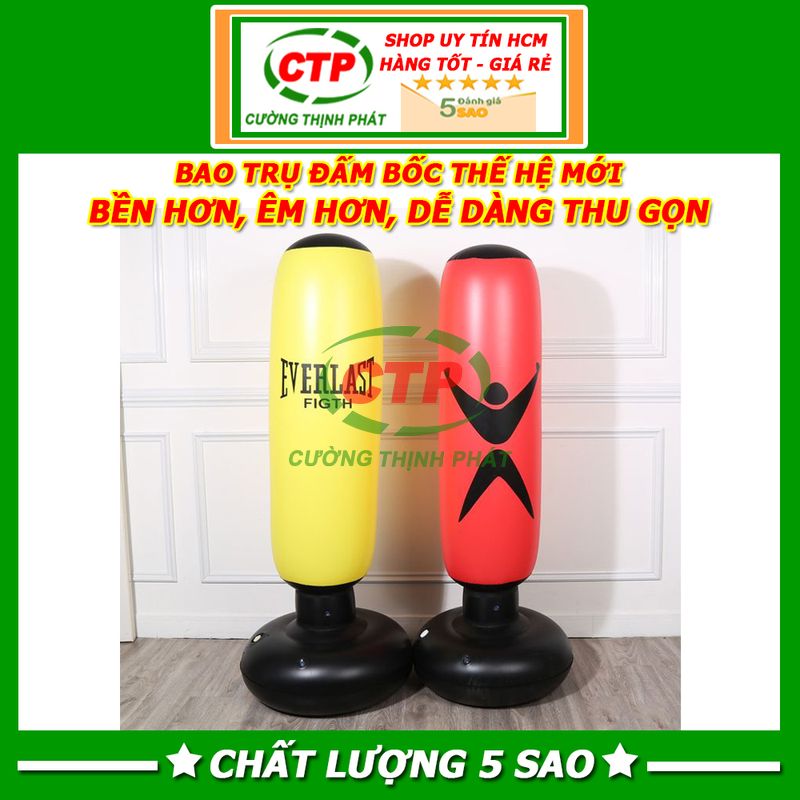 Bao trụ đấm bốc bơm hơi tự cân bằng 1m6