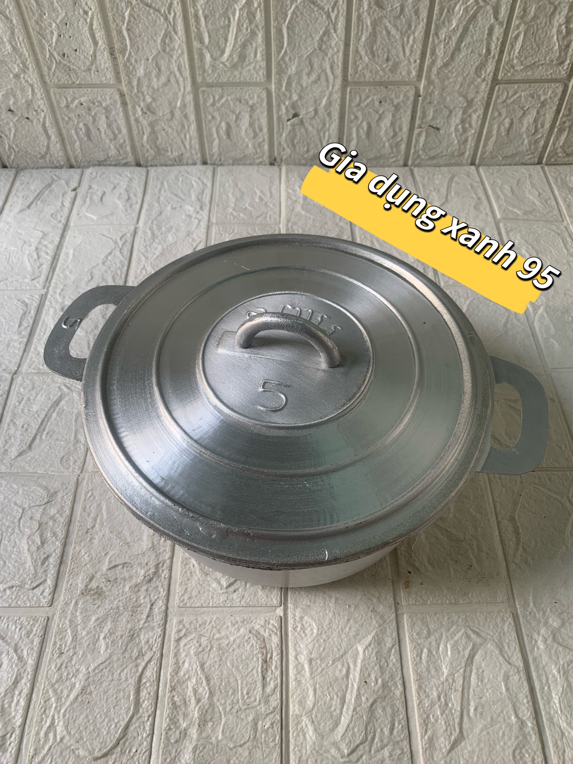 Nồi gang miên đúc 26cm gang nguyên chất hàng đẹp bóng láng