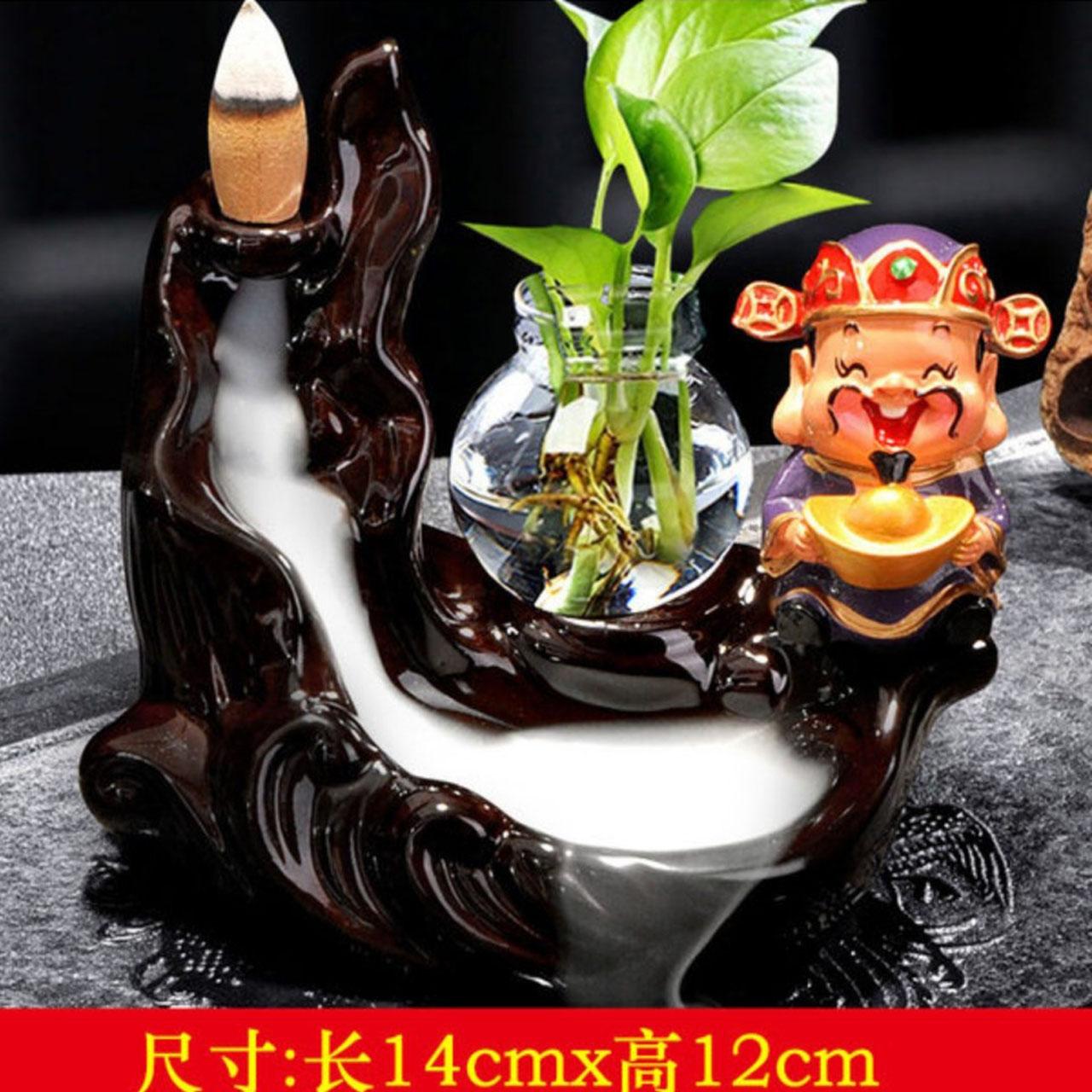 [HCM]Thác khói trầm hương thần tài mẩu mới M4 tặng chiếc lá + 5 viên trầm.