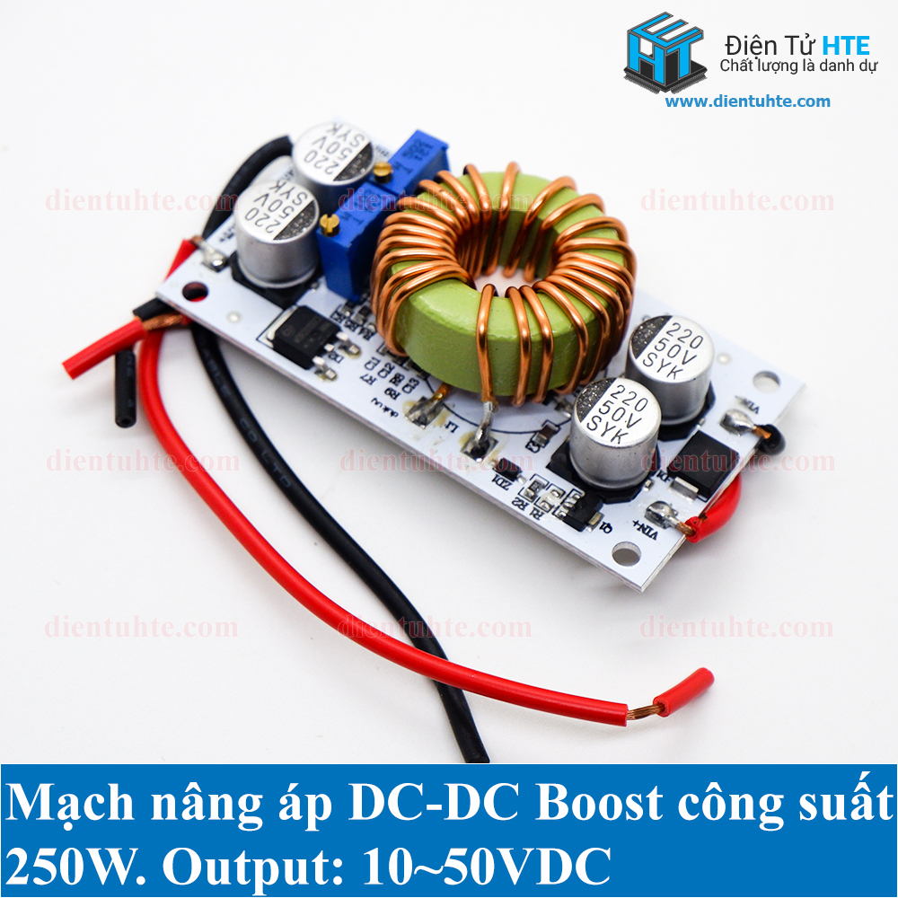 Mạch nâng áp dc-dc boost công suất 250w