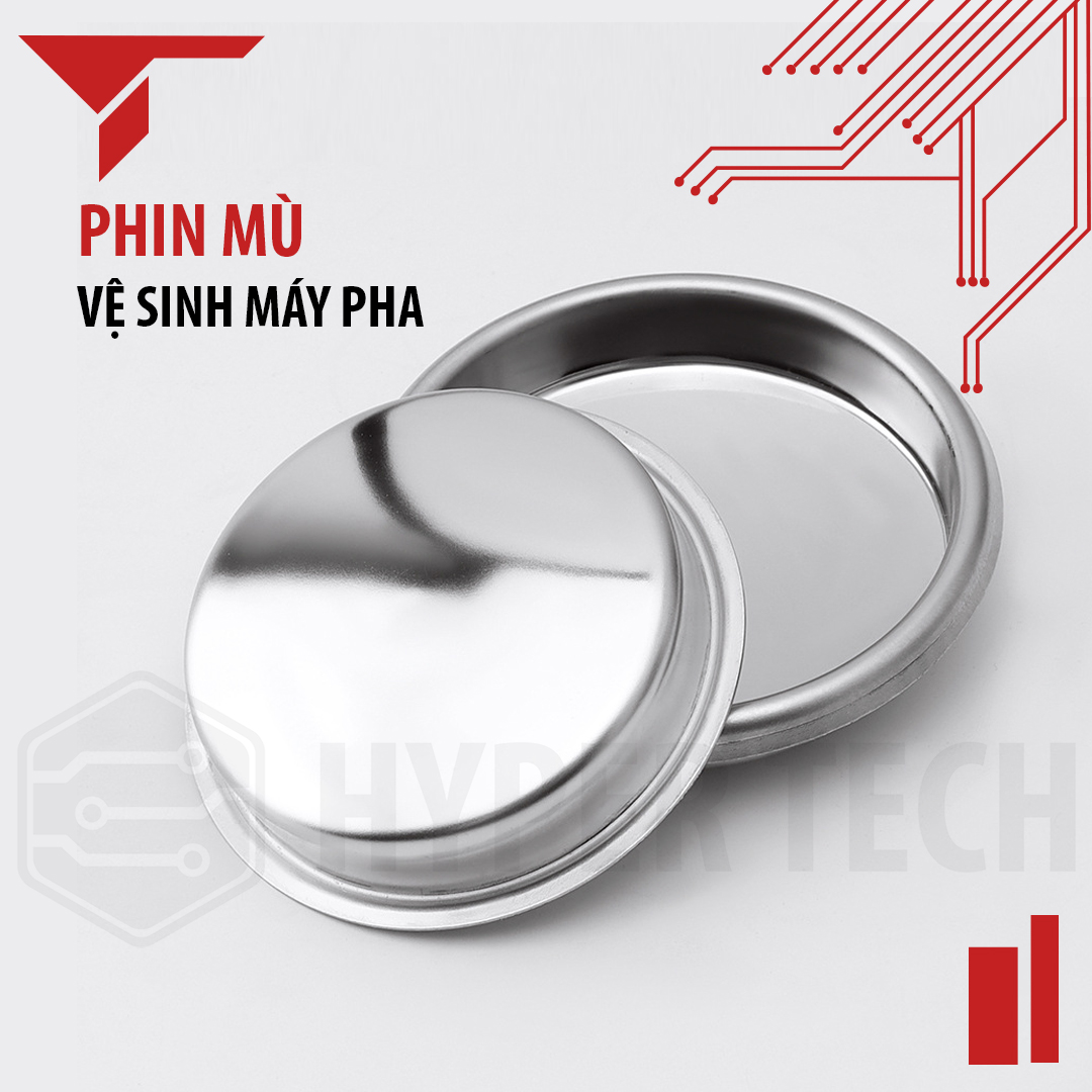 Phin mù inox vệ sinh máy pha cà phê, filter mù inox