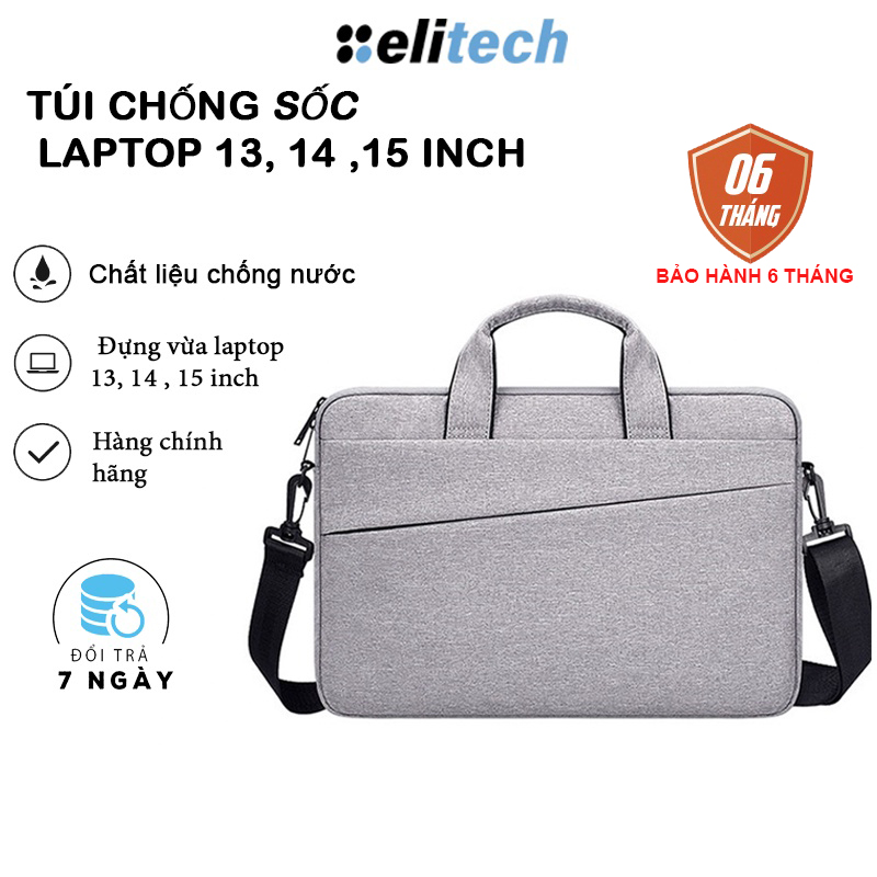 Túi chống sốc Laptop Macbook, cặp đựng laptop 15.6, 14.1, 13.3 inch, nhiều ngăn có tay xách và quai mang - mã ST03S