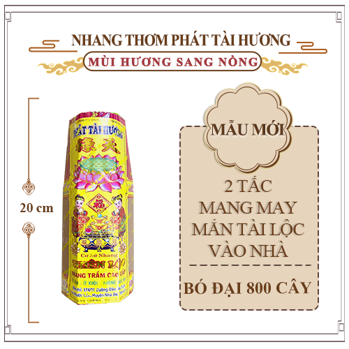 Nhang thơm cao cấp phát tài hương thơm nồng sang trọng dễ chịu thiên lộc - bó 2 tấc đại 810 nén