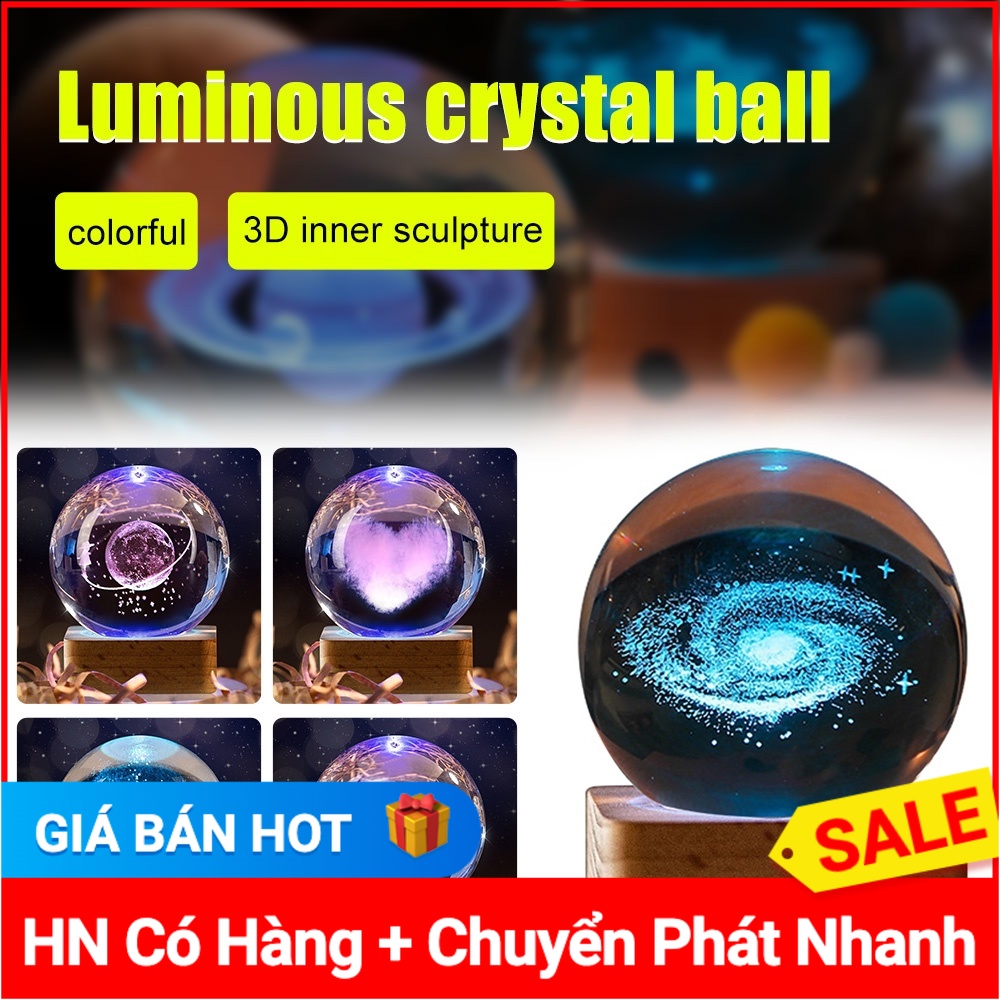 Các hành tinh quả cầu pha lê 3D Mô hình Quả cầu thủy tinh Món quà thiên văn Trang trí nhà & bàn Quà tặng sinh nhật