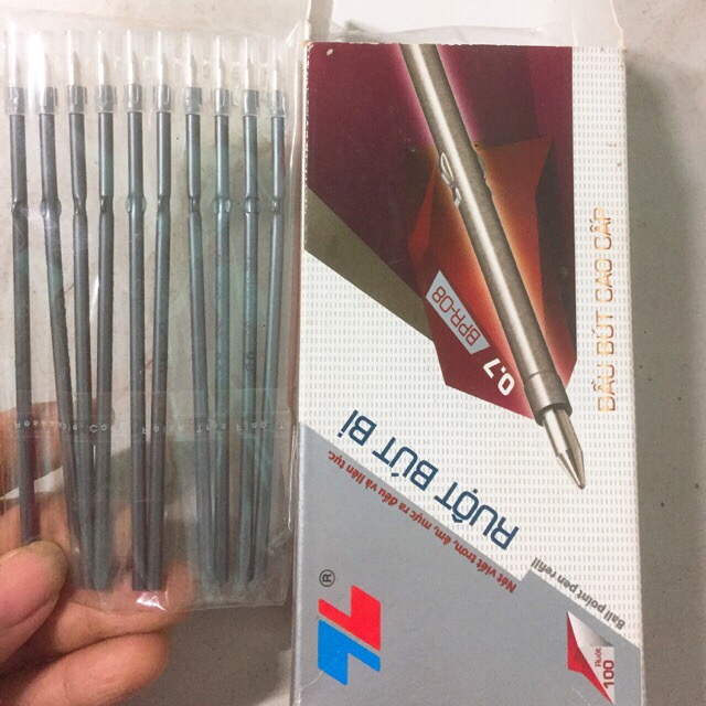 Vỉ 10 chiếc - ruột bút bi ngòi 0.5 và ngòi 0.7mm