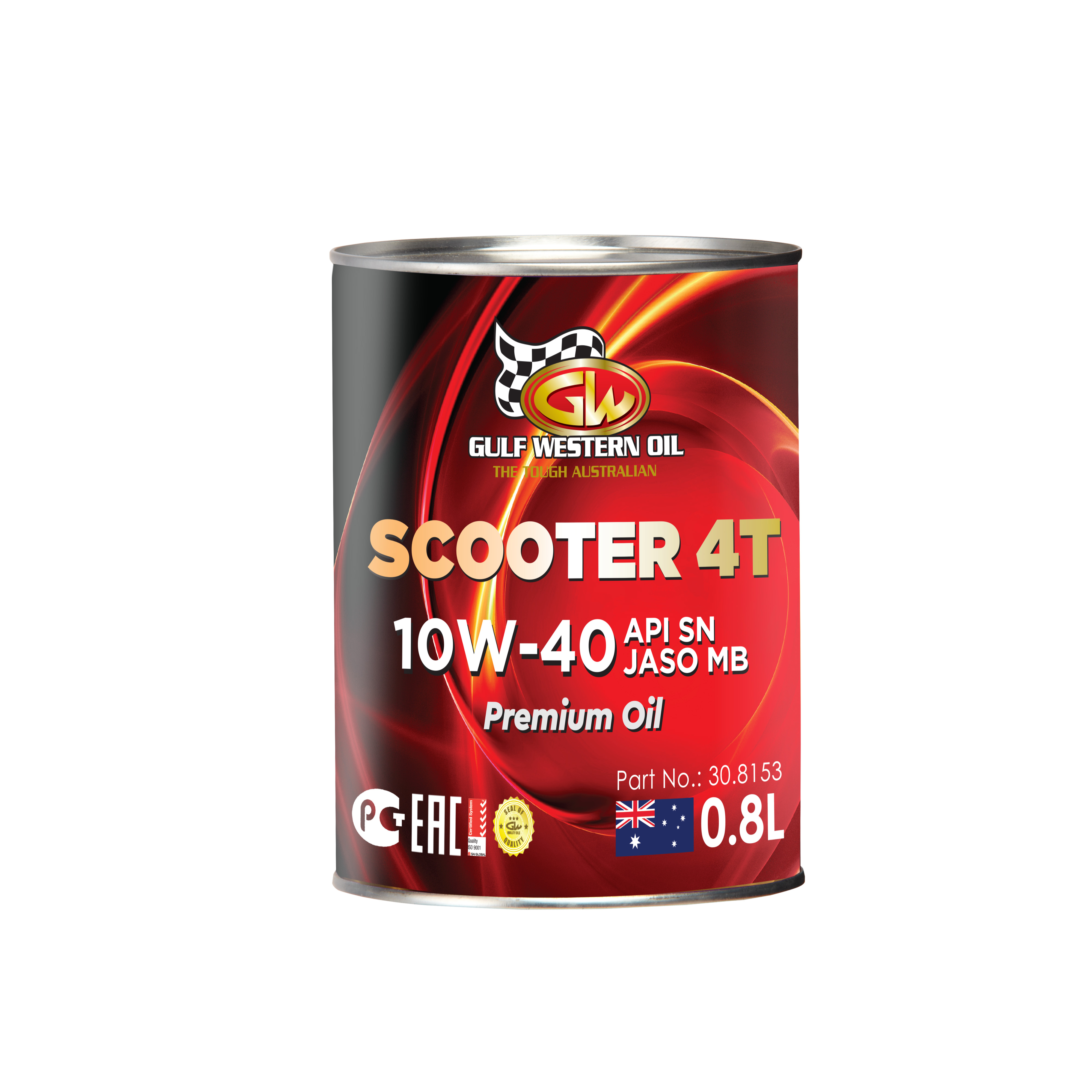 Nhớt gulf western oil scooter 4t premium 10w40 0.8l api sn jaso mb