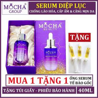 [HCM]SERUM DIỆP LỤC MOCHA - MUA 1 TẶNG 1 ỐNG SERUM TẾ BÀO GỐC MOCHA - Cấp ẩm dưỡng da chống lão hóa da