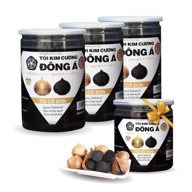 Combo 3 hộp tỏi đen kim cương đông á 300g tặng 1 hộp 200g - icare
