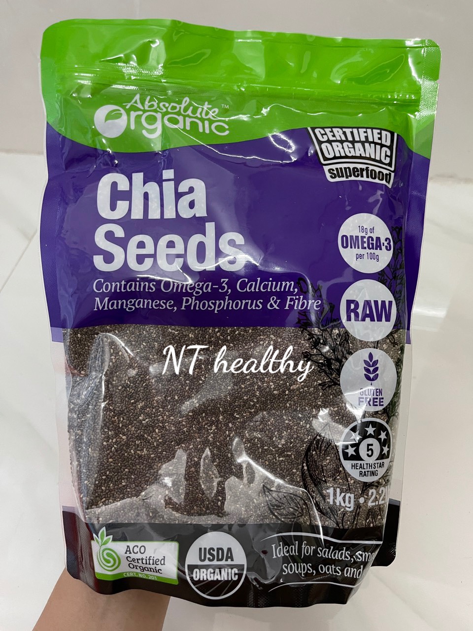 100g hạt chia seed organic -thực phẩm sạch-nt healthy store