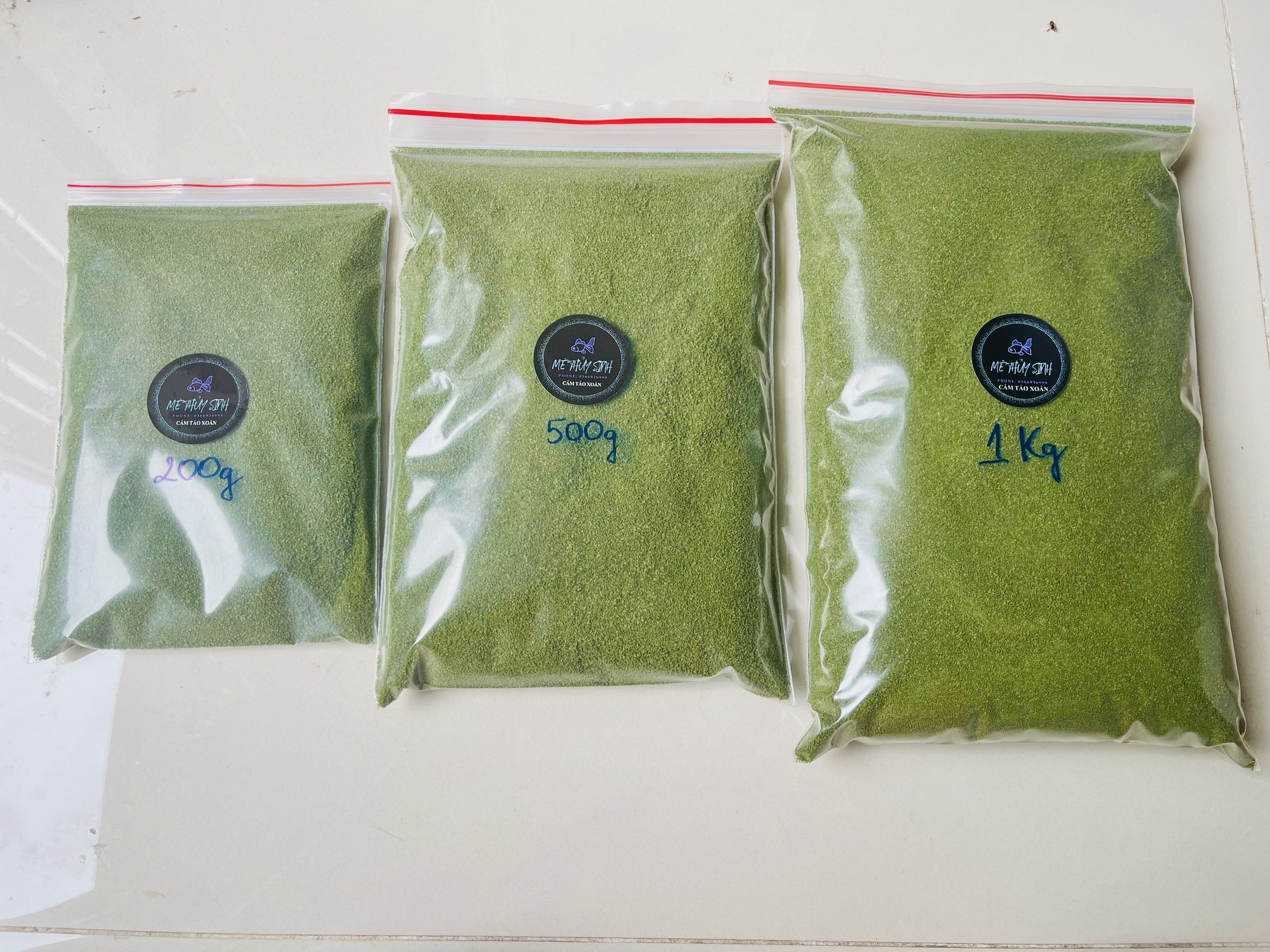   Sỉ 200g - 500g - 1Kg  Cám Tảo Xoắn - Hỗ trợ tiêu hóa bổ sung chất sơ cho cá bảy màu betta cá vàng guppy,.. 