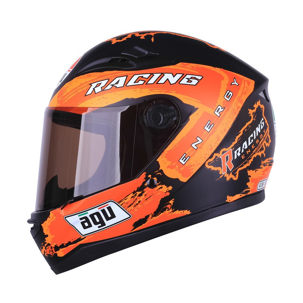 Mũ fullface agu tem màu racing cam bản mới nhất freesize sẵn túi đựng nón 2023