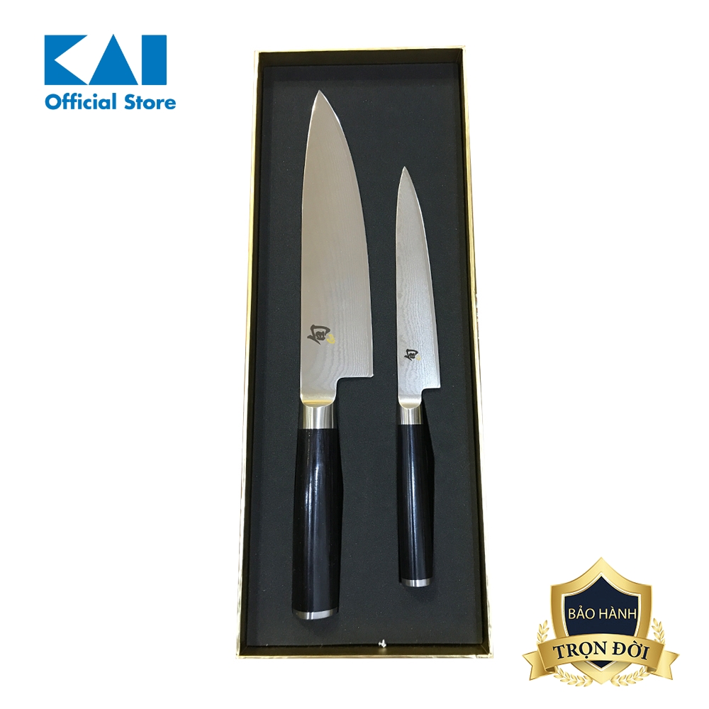 [Trả góp 0%] Bộ 2 Dao làm bếp Nhật cao cấp Shun Classic Chef và Ultility Bộ dao thái đa năng DMS-220