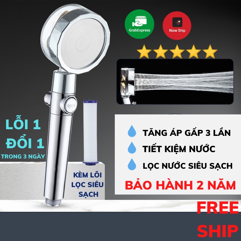 Vòi hoa sen vòi sen tăng áp hợp kim nhôm cao cấp áp lực mạnh bách hóa toki
