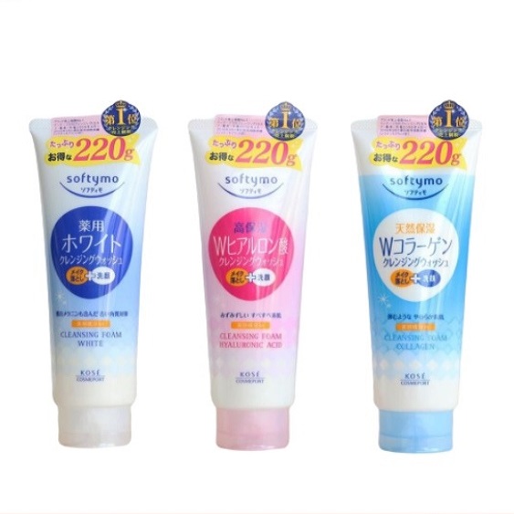 Sữa rửa mặt KOSE Softymo Nhật Bản tuýp lớn mẫu mới 220g