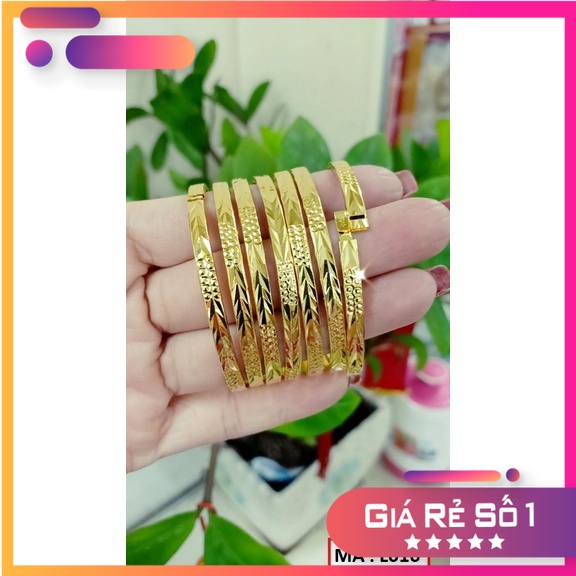 Bộ ximen 4li, khóa lưỡi gà mạ vàng 18k giống thật 99,9% bộ 7 vòng ximen khóa gài như vàng thật cao cấp