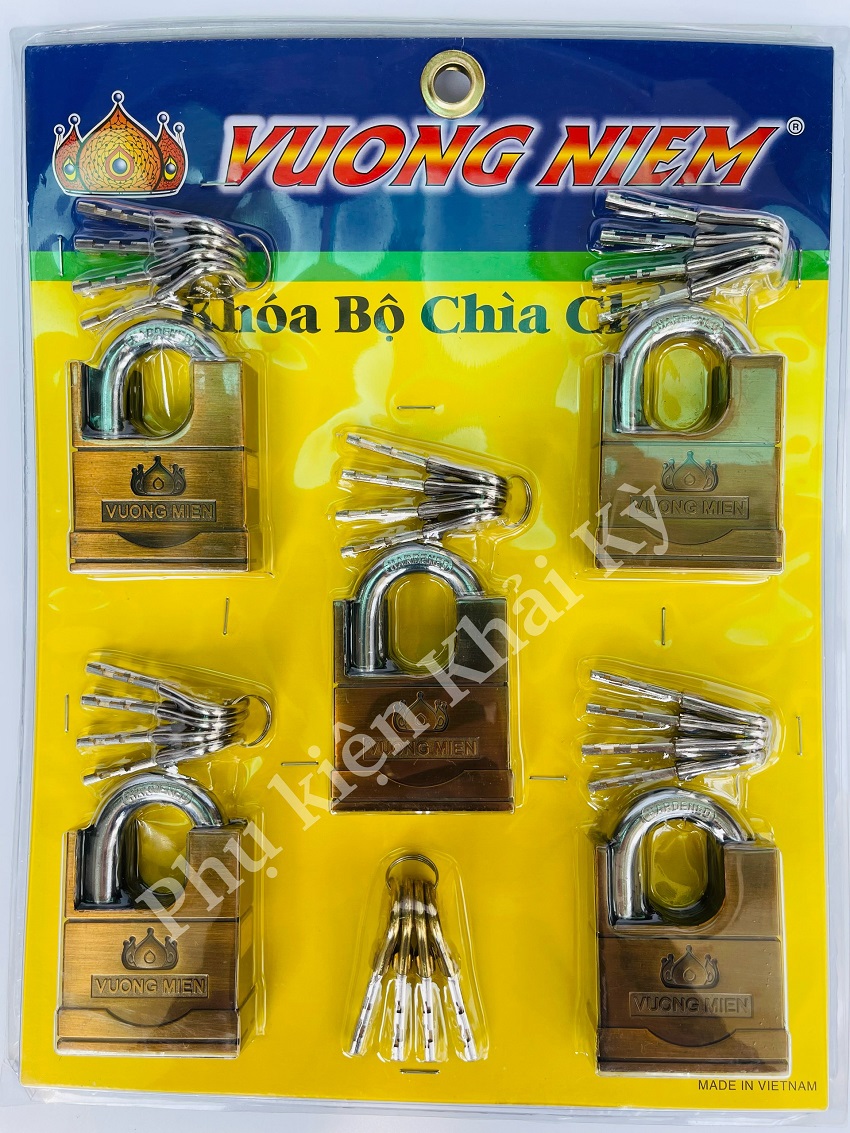 Khóa bộ 5 chìa chủ chống cắt vương niệm chính hãng