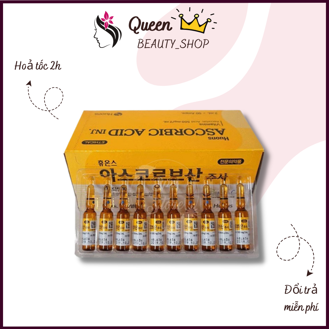 Vitamin C Hàn | Hộp 50 ống vitamin C dưỡng trắng, sáng da, mờ nám, giảm thâm Hàn Quốc