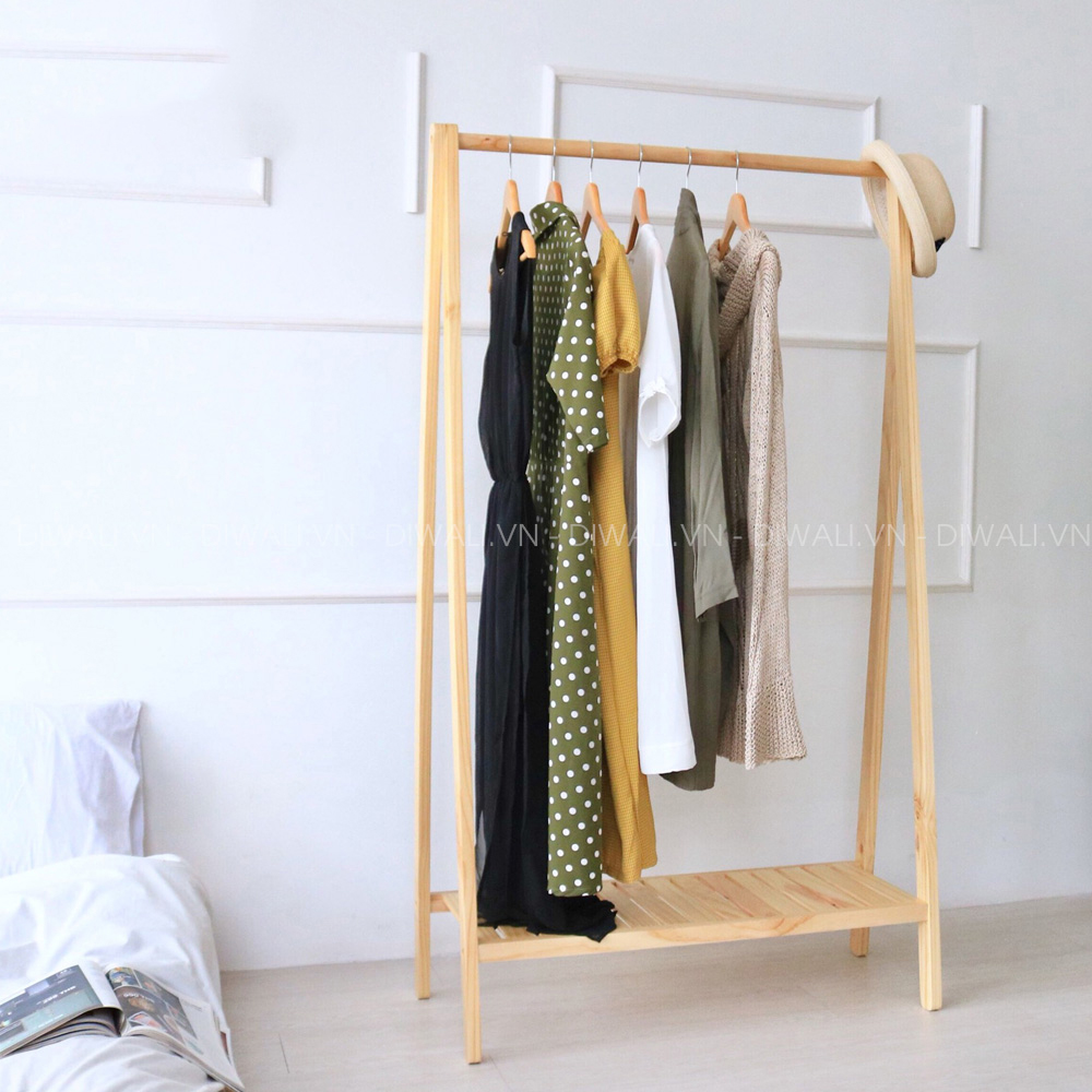 Kệ treo quần áo, Kệ treo quần áo chữ A, Kệ gỗ treo quần áo chữ A -Giá treo quần áo bằng gỗ chữ A, phụ kiện phòng ngủ. giá treo đồ, kệ treo đồ